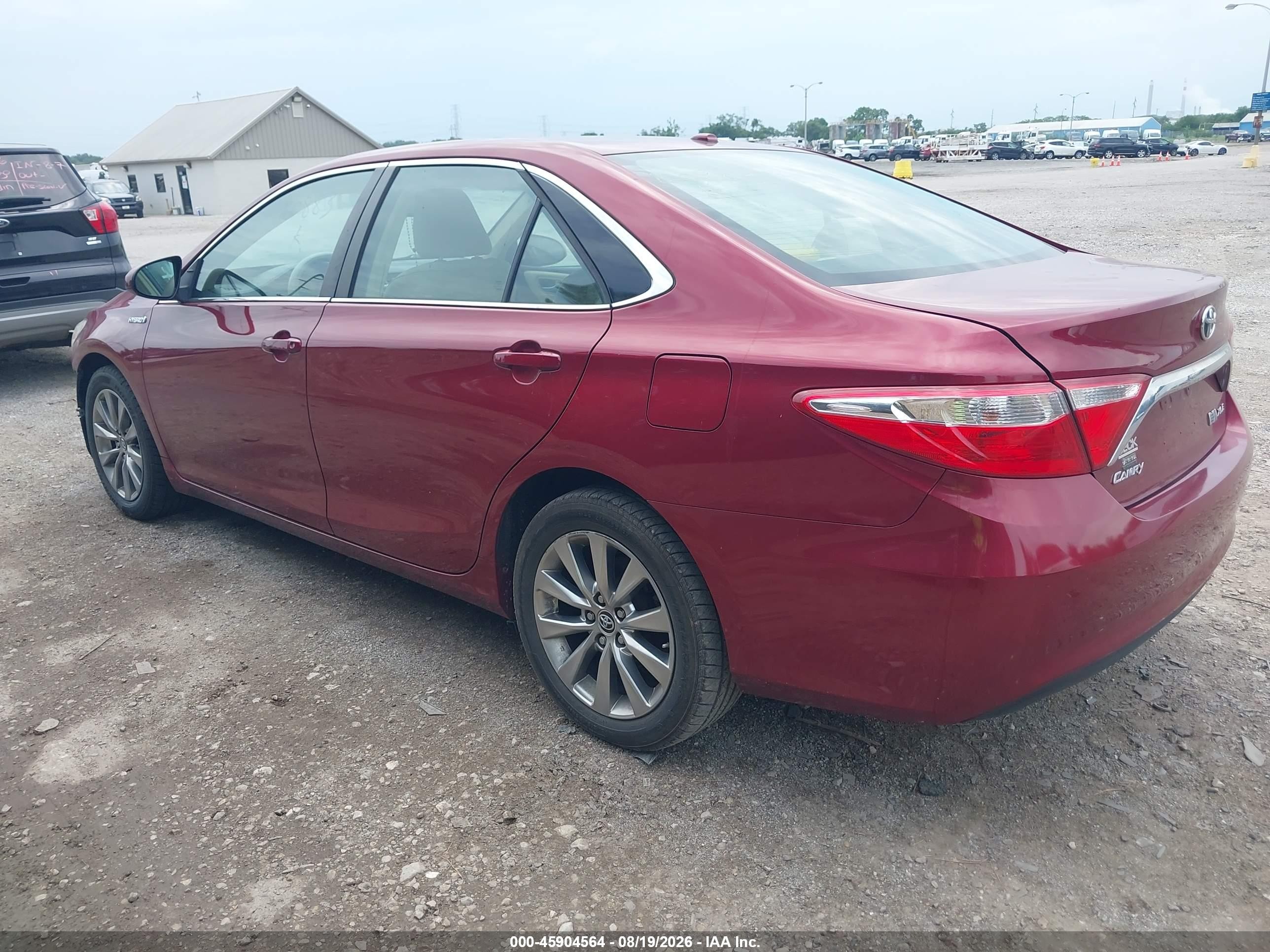 2015 Toyota Camry Hybrid Xle Red vin: 4T1BD1FK3FU160883