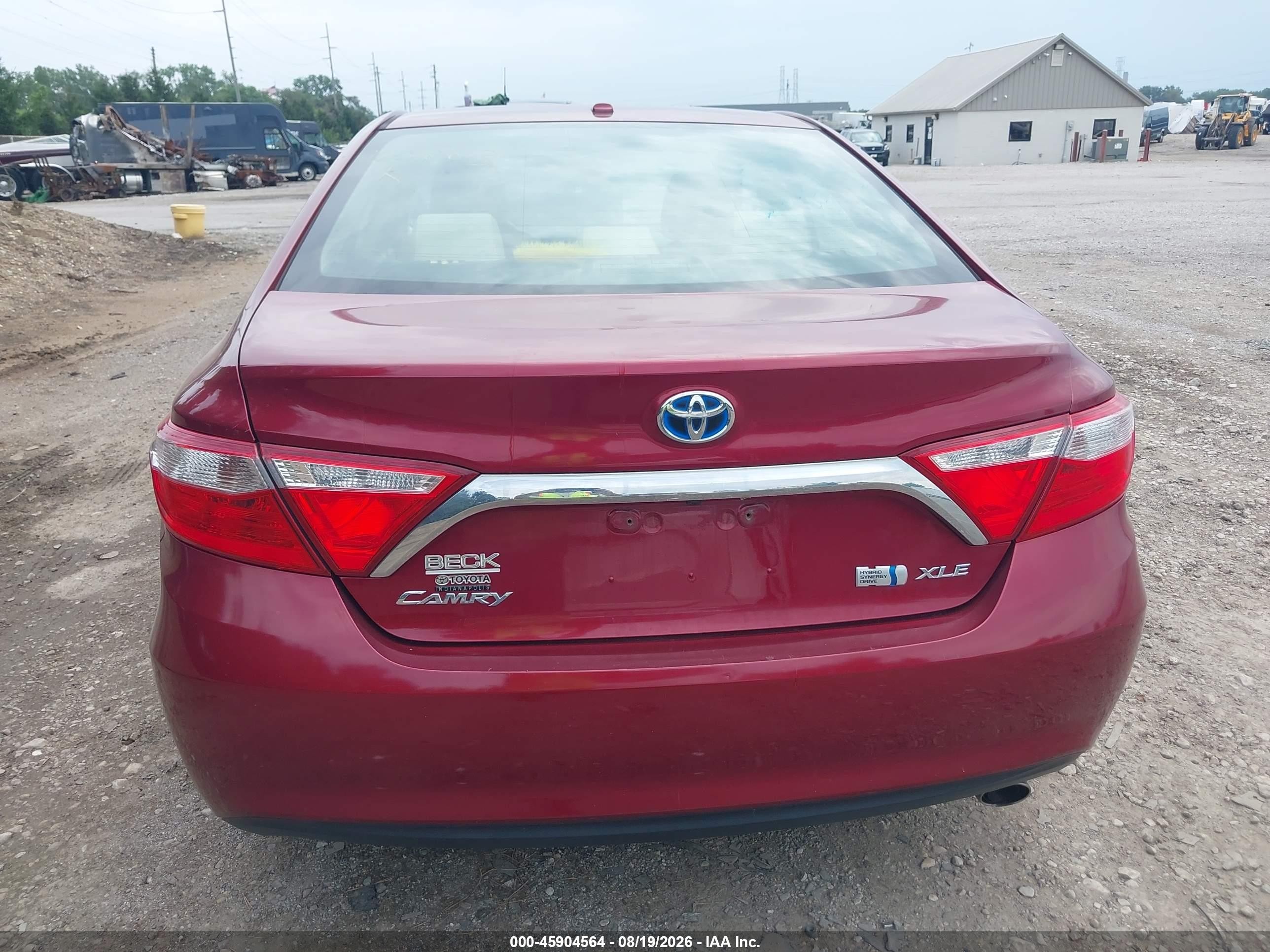 2015 Toyota Camry Hybrid Xle Red vin: 4T1BD1FK3FU160883