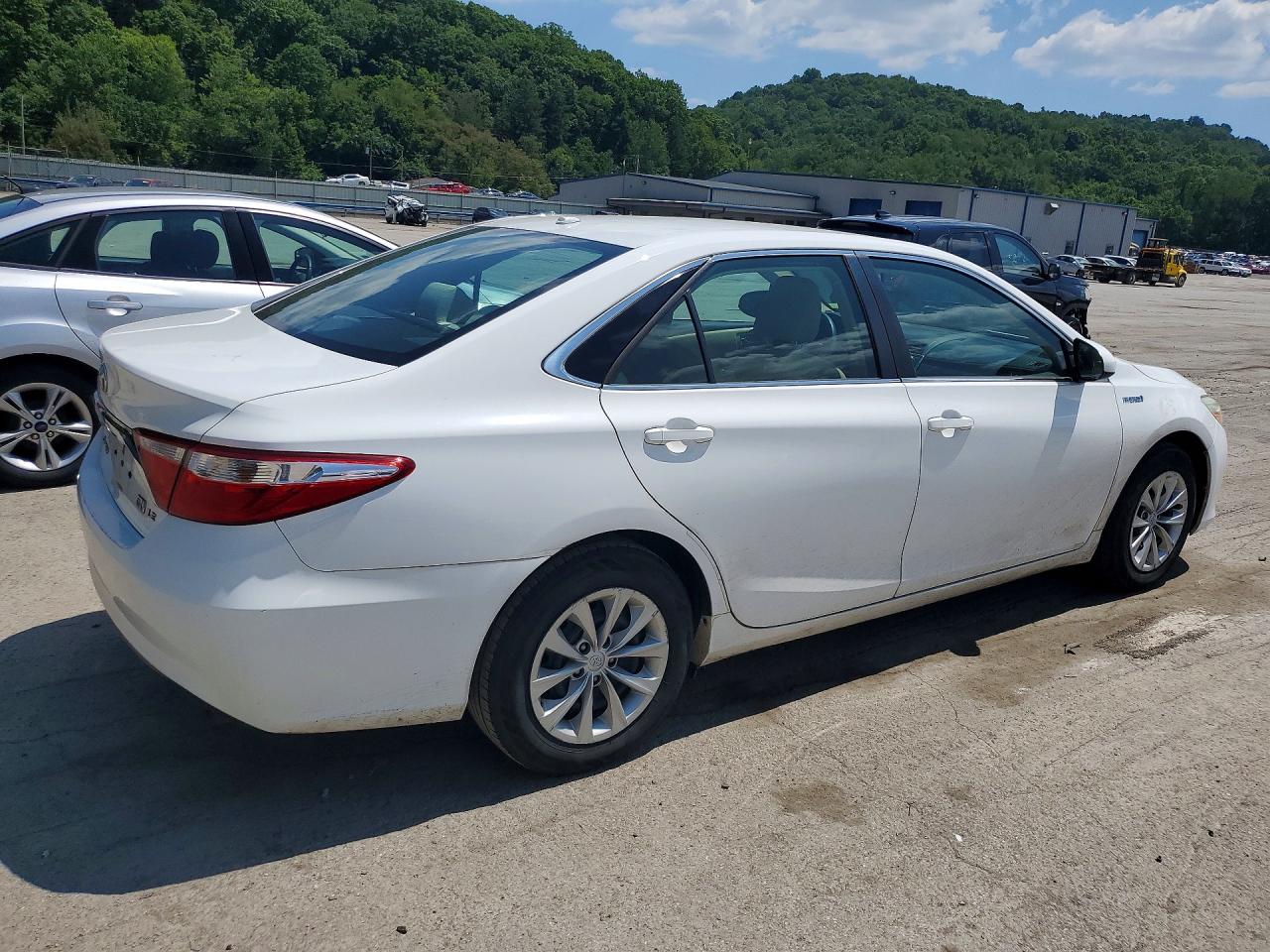 2015 Toyota Camry Hybrid Le White vin: 4T1BD1FK3FU166943