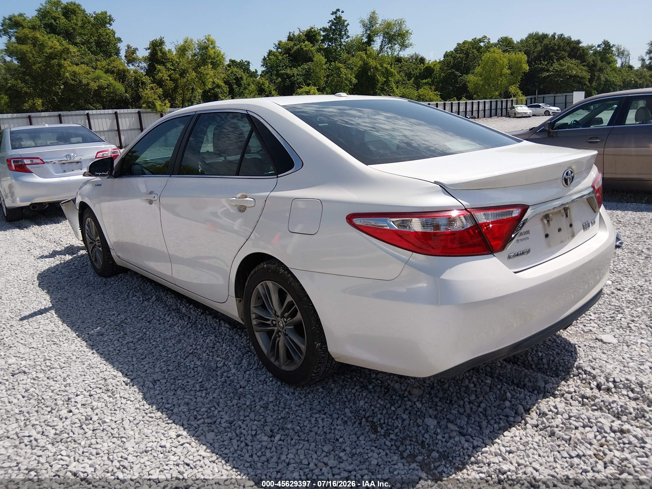 2015 Toyota Camry Hybrid Se White vin: 4T1BD1FK3FU169681