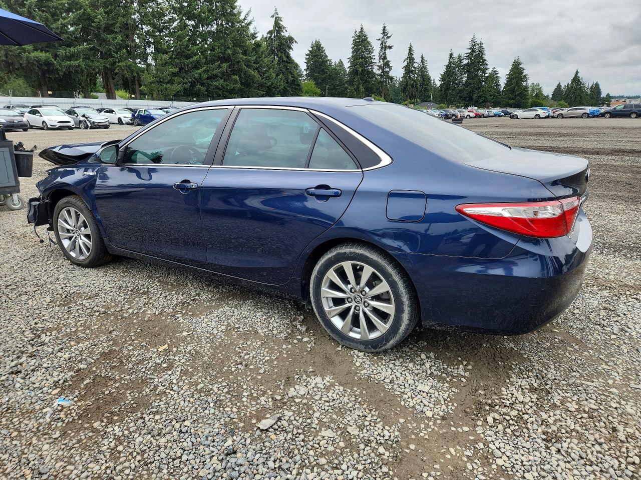 2015 Toyota Camry Hybrid Xle Blue vin: 4T1BD1FK3FU172886