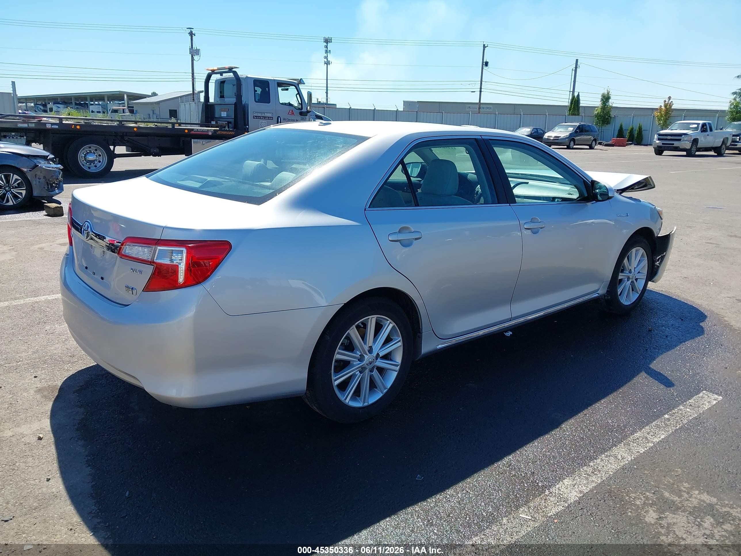 2012 Toyota Camry Hybrid Xle Silver vin: 4T1BD1FK4CU010552