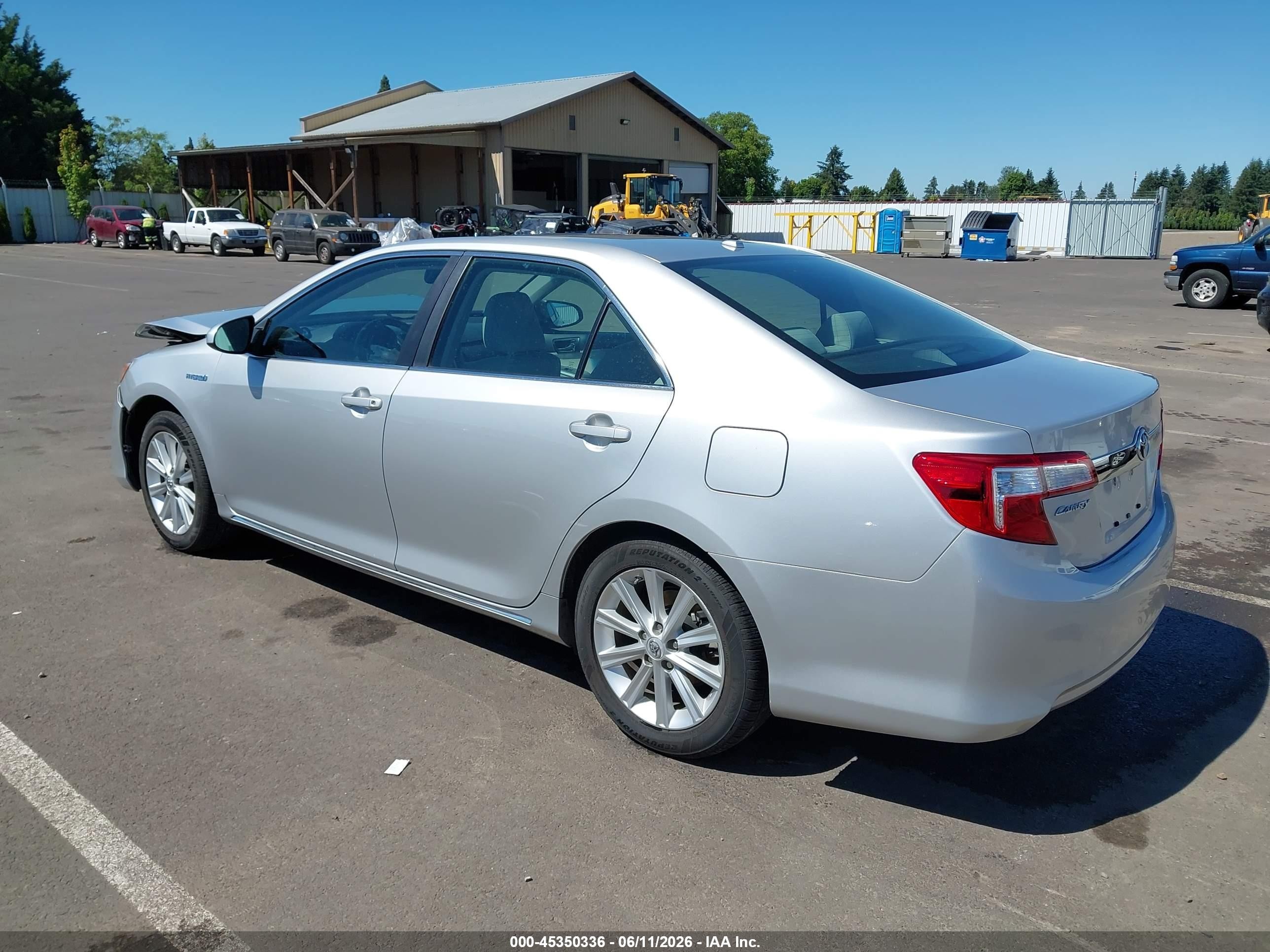 2012 Toyota Camry Hybrid Xle Silver vin: 4T1BD1FK4CU010552
