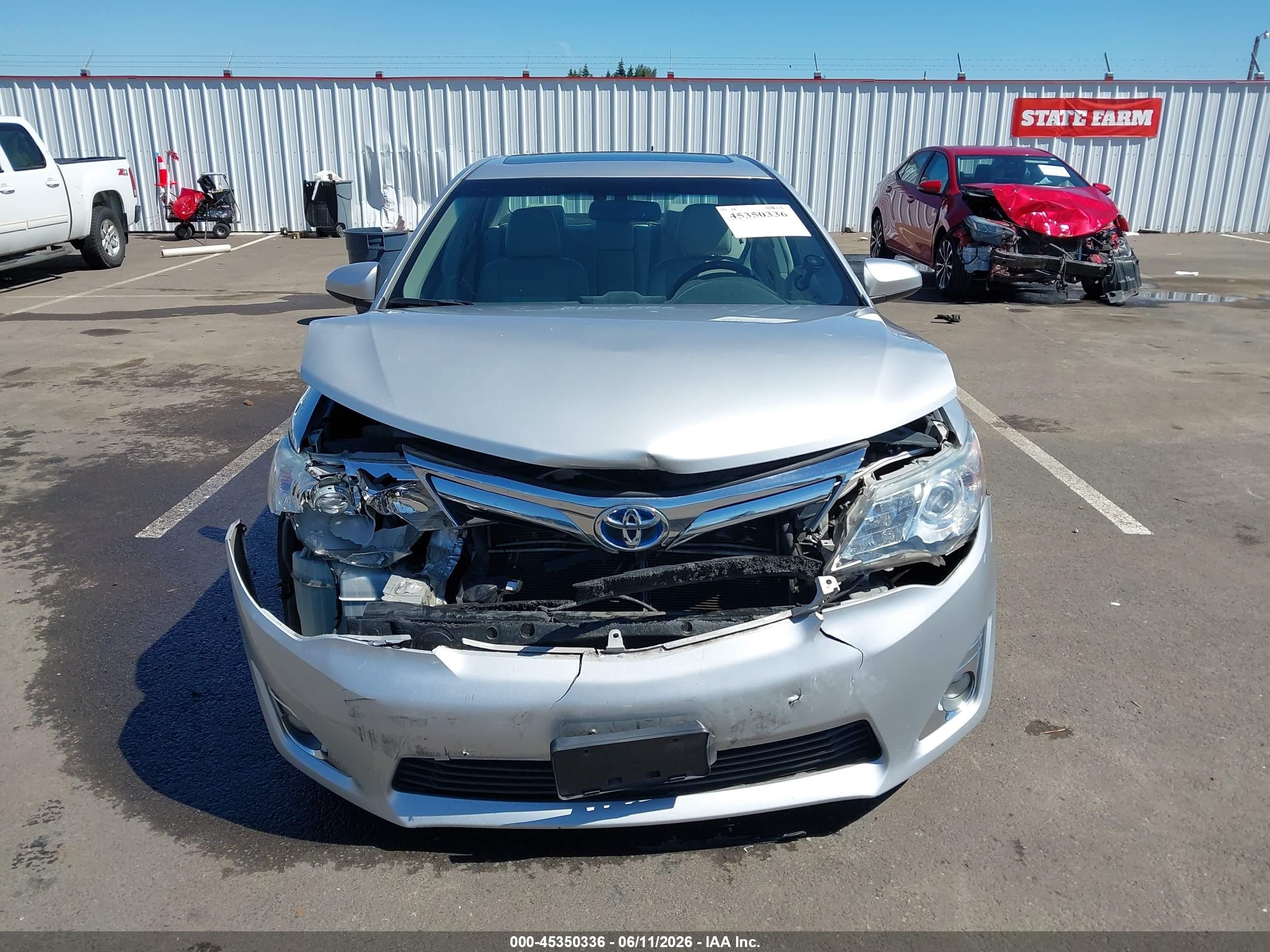 2012 Toyota Camry Hybrid Xle Silver vin: 4T1BD1FK4CU010552