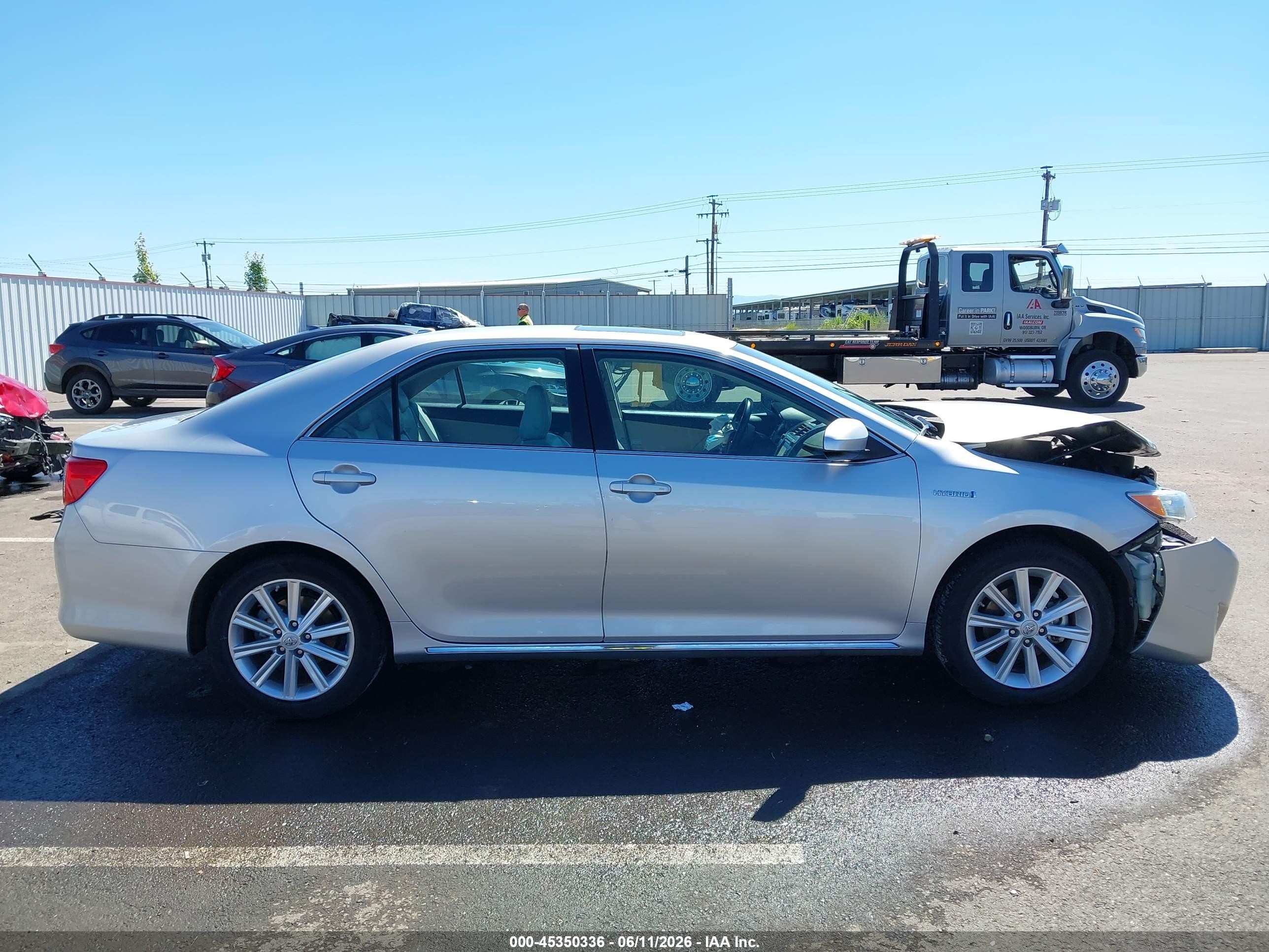 2012 Toyota Camry Hybrid Xle Silver vin: 4T1BD1FK4CU010552