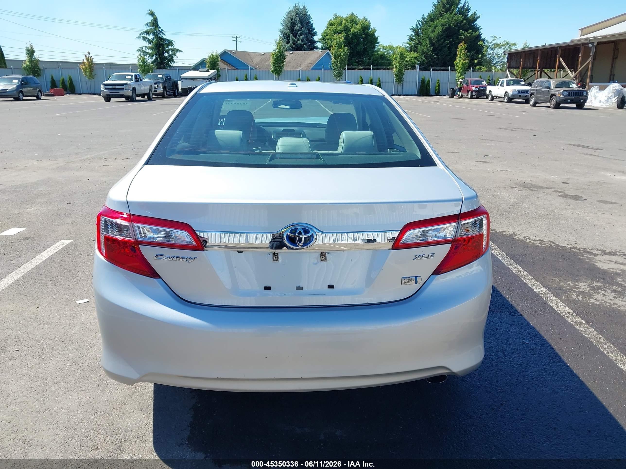 2012 Toyota Camry Hybrid Xle Silver vin: 4T1BD1FK4CU010552