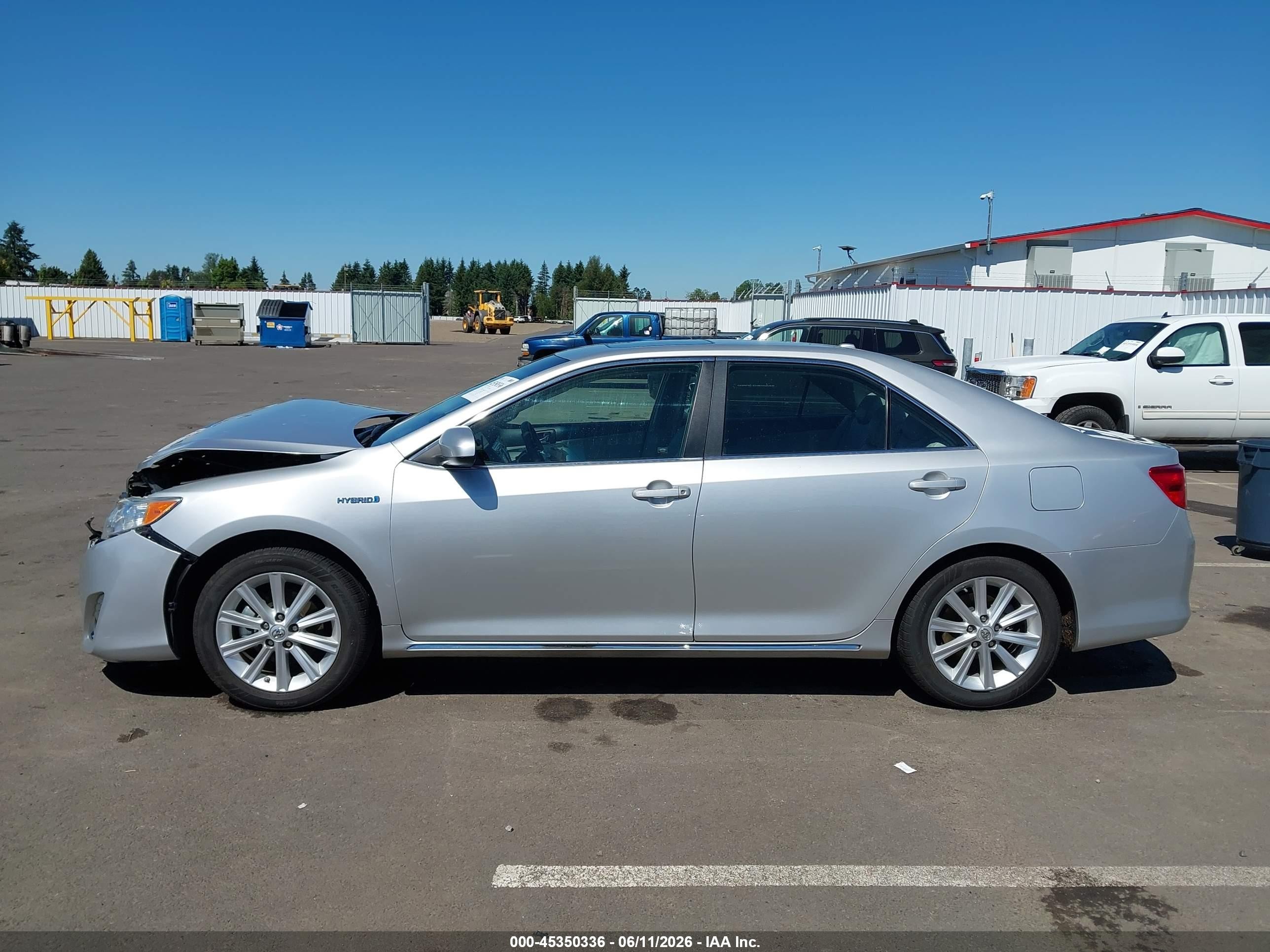 2012 Toyota Camry Hybrid Xle Silver vin: 4T1BD1FK4CU010552