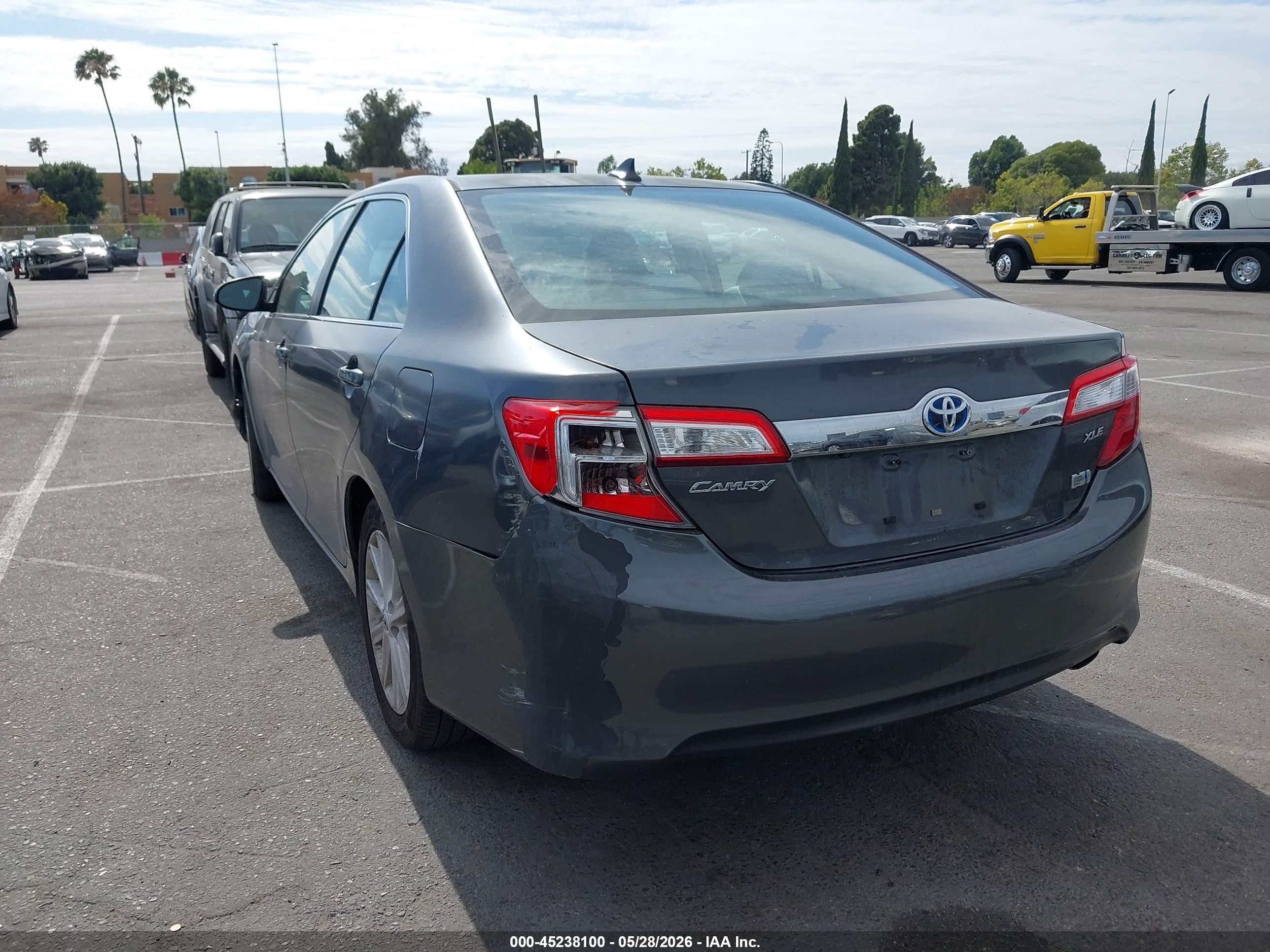 2012 Toyota Camry Hybrid Xle Gray vin: 4T1BD1FK4CU027335
