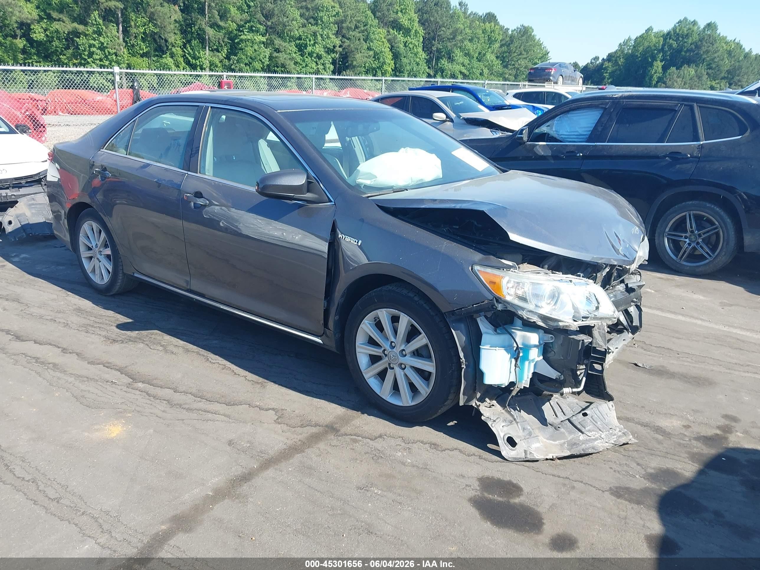 2012 Toyota Camry Hybrid Xle Gray vin: 4T1BD1FK4CU043888