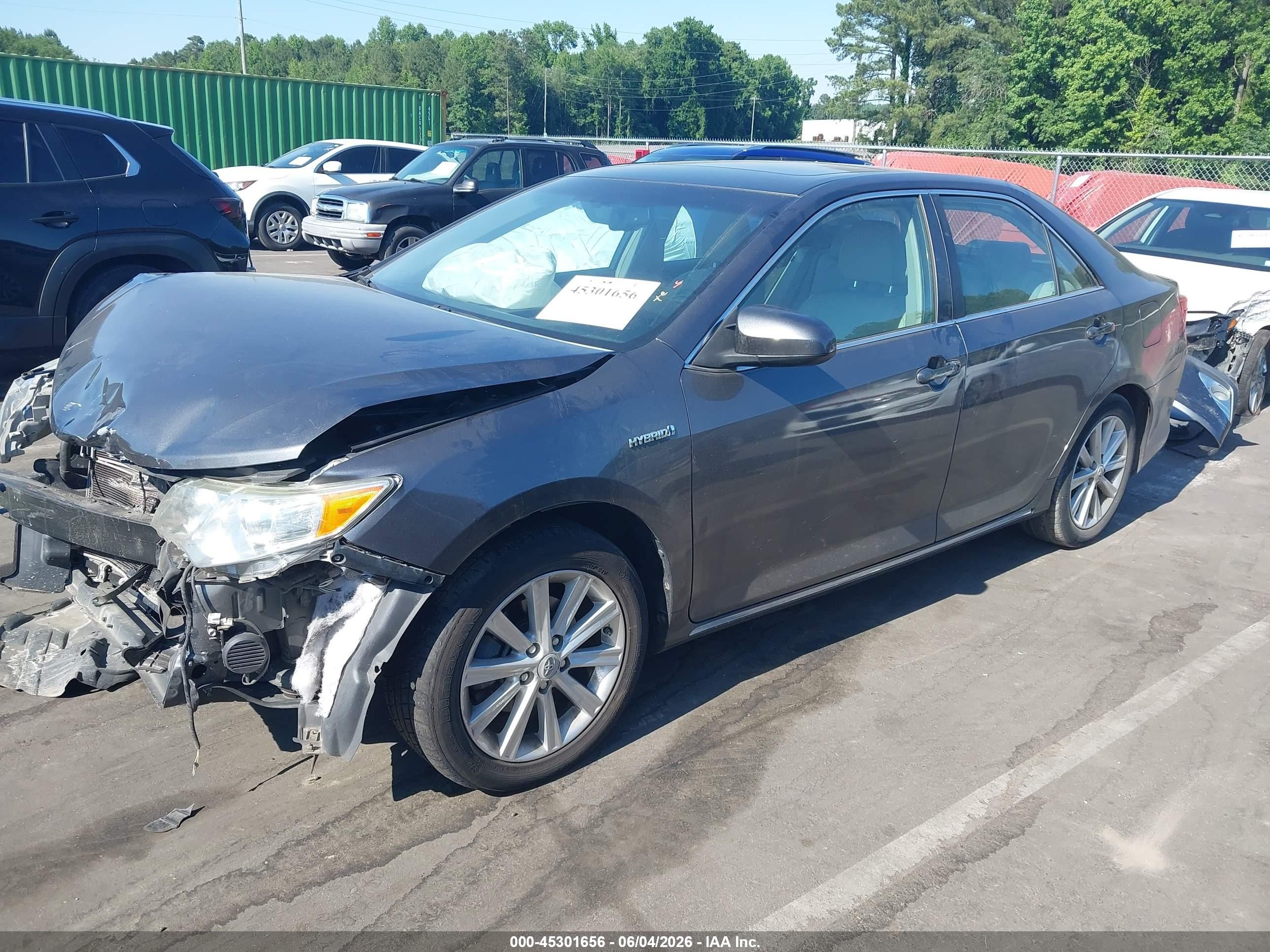 2012 Toyota Camry Hybrid Xle Gray vin: 4T1BD1FK4CU043888