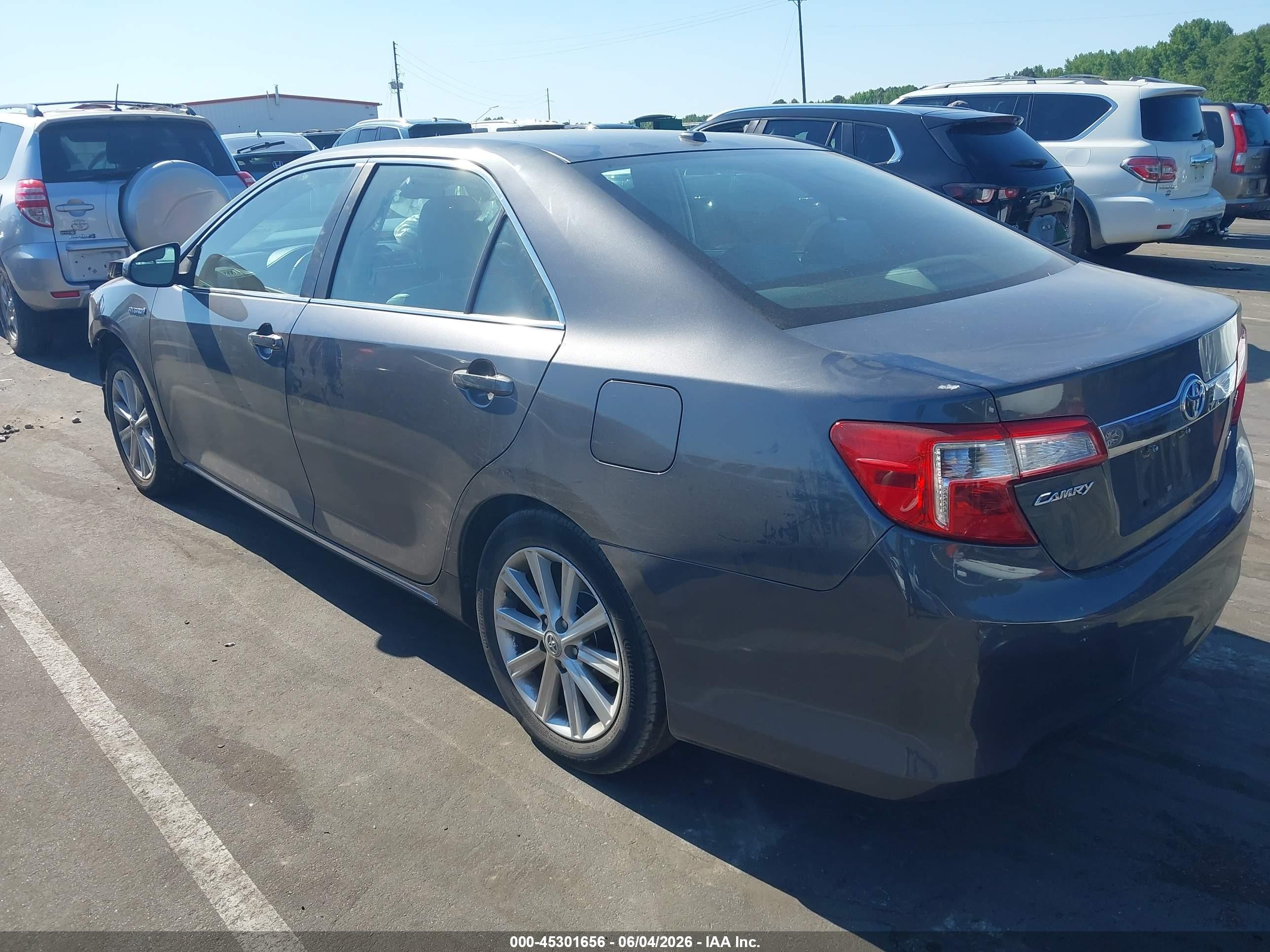 2012 Toyota Camry Hybrid Xle Gray vin: 4T1BD1FK4CU043888