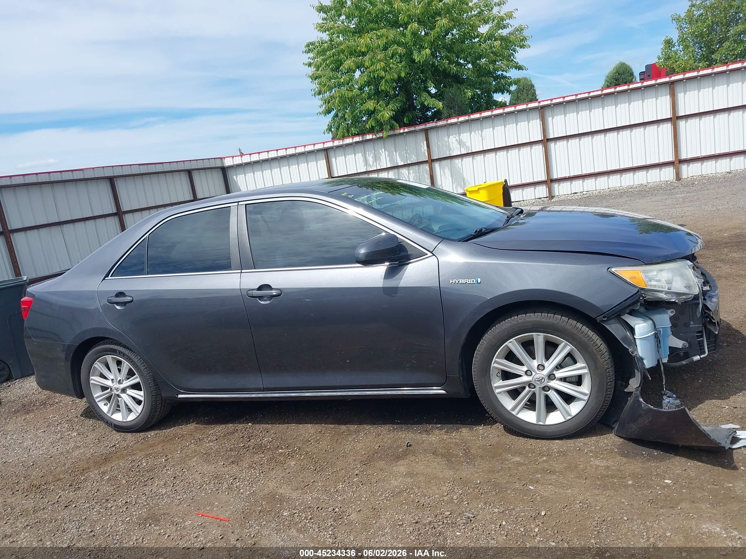 2012 Toyota Camry Hybrid Xle Gray vin: 4T1BD1FK4CU043955