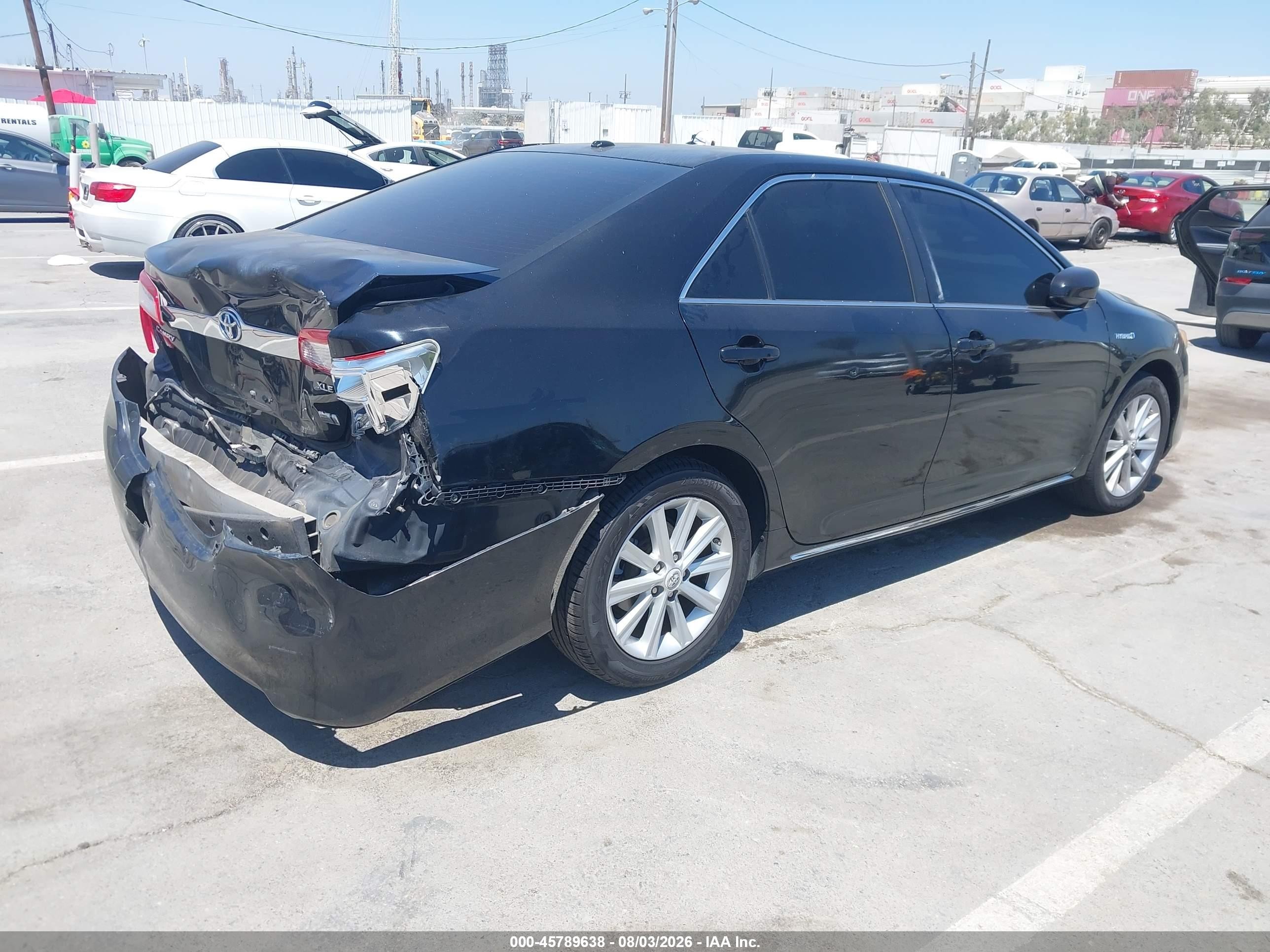 2012 Toyota Camry Hybrid Xle Black vin: 4T1BD1FK4CU053062