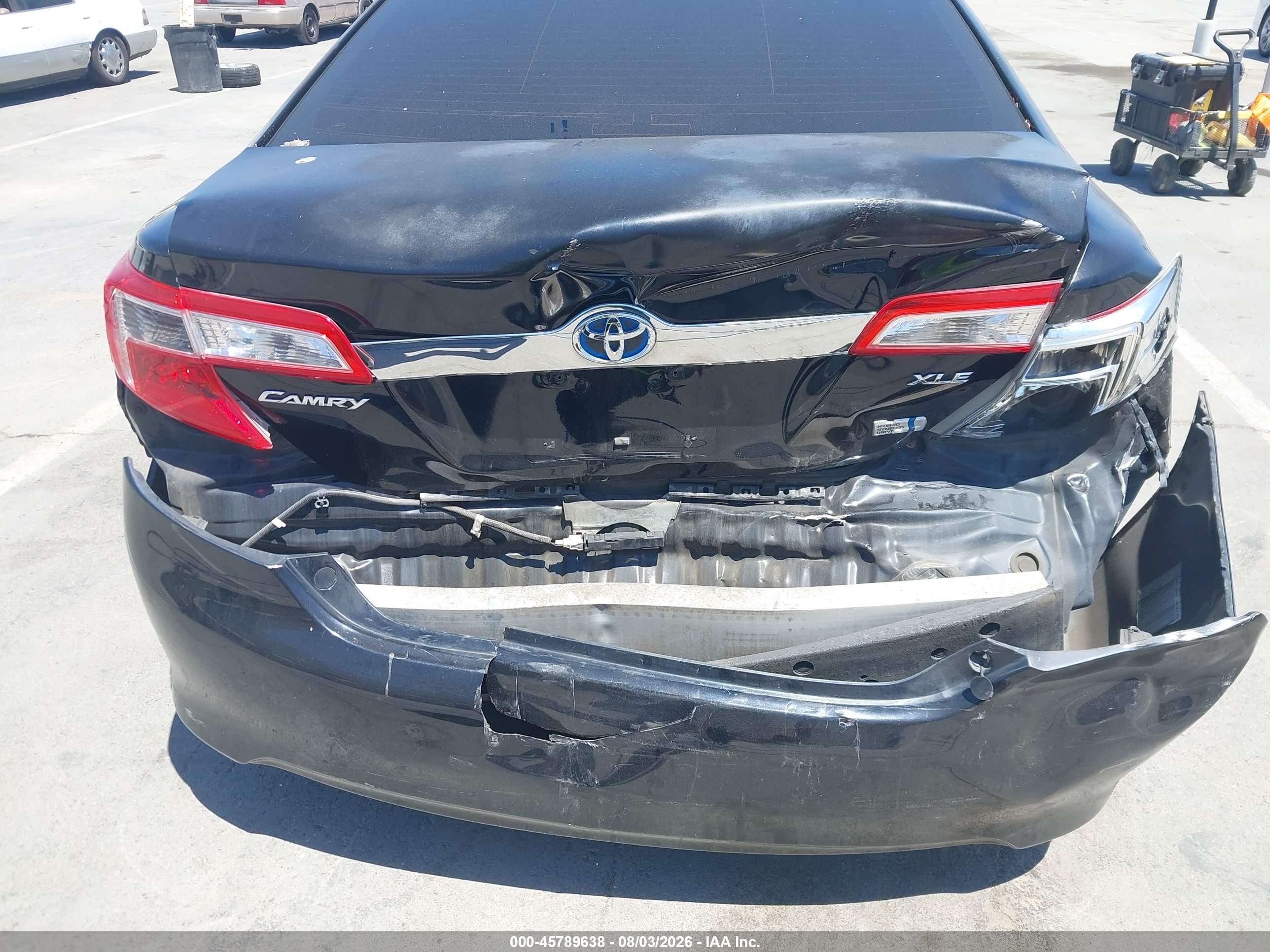 2012 Toyota Camry Hybrid Xle Black vin: 4T1BD1FK4CU053062