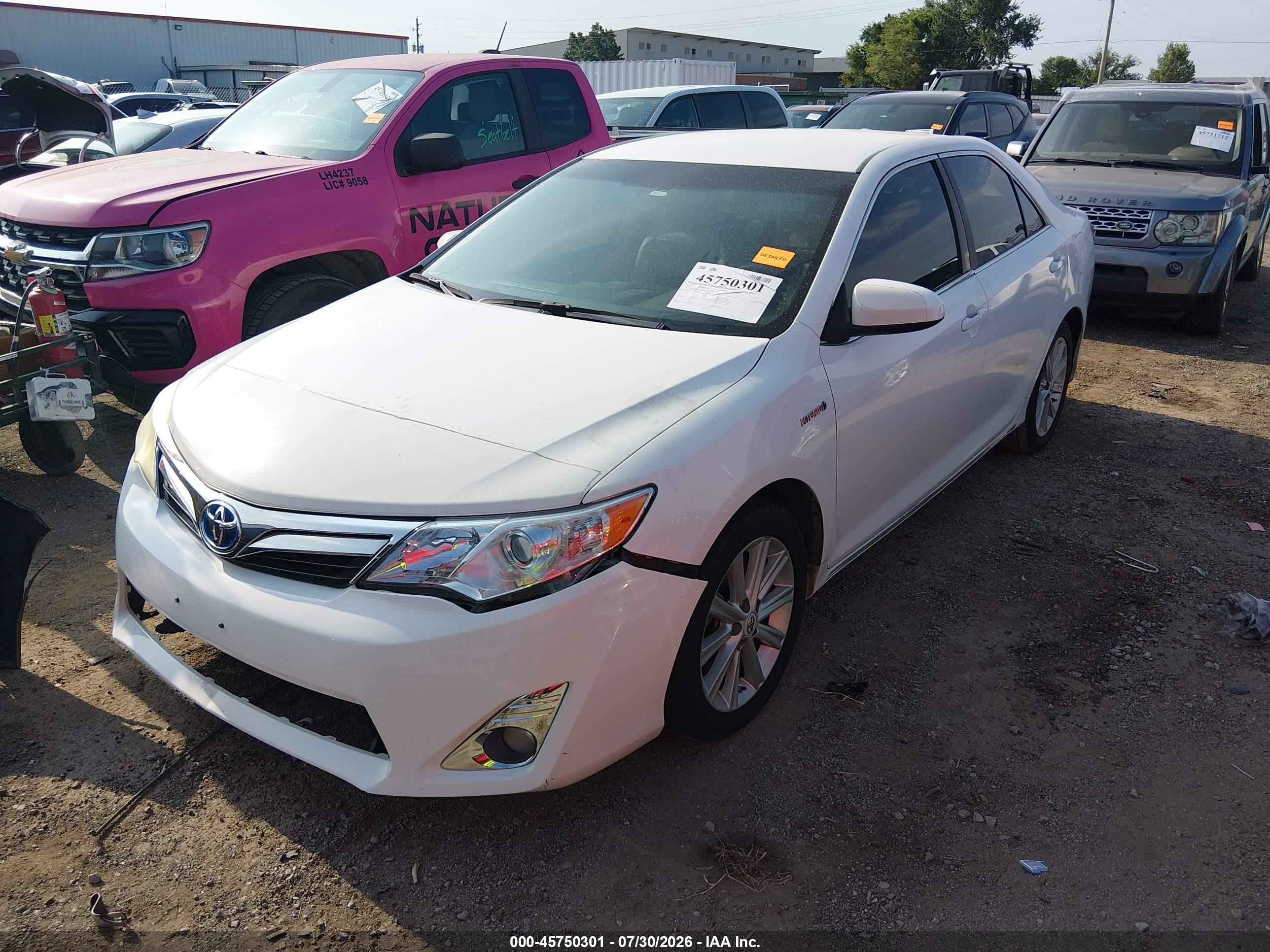 2012 Toyota Camry Hybrid Xle White vin: 4T1BD1FK4CU058231