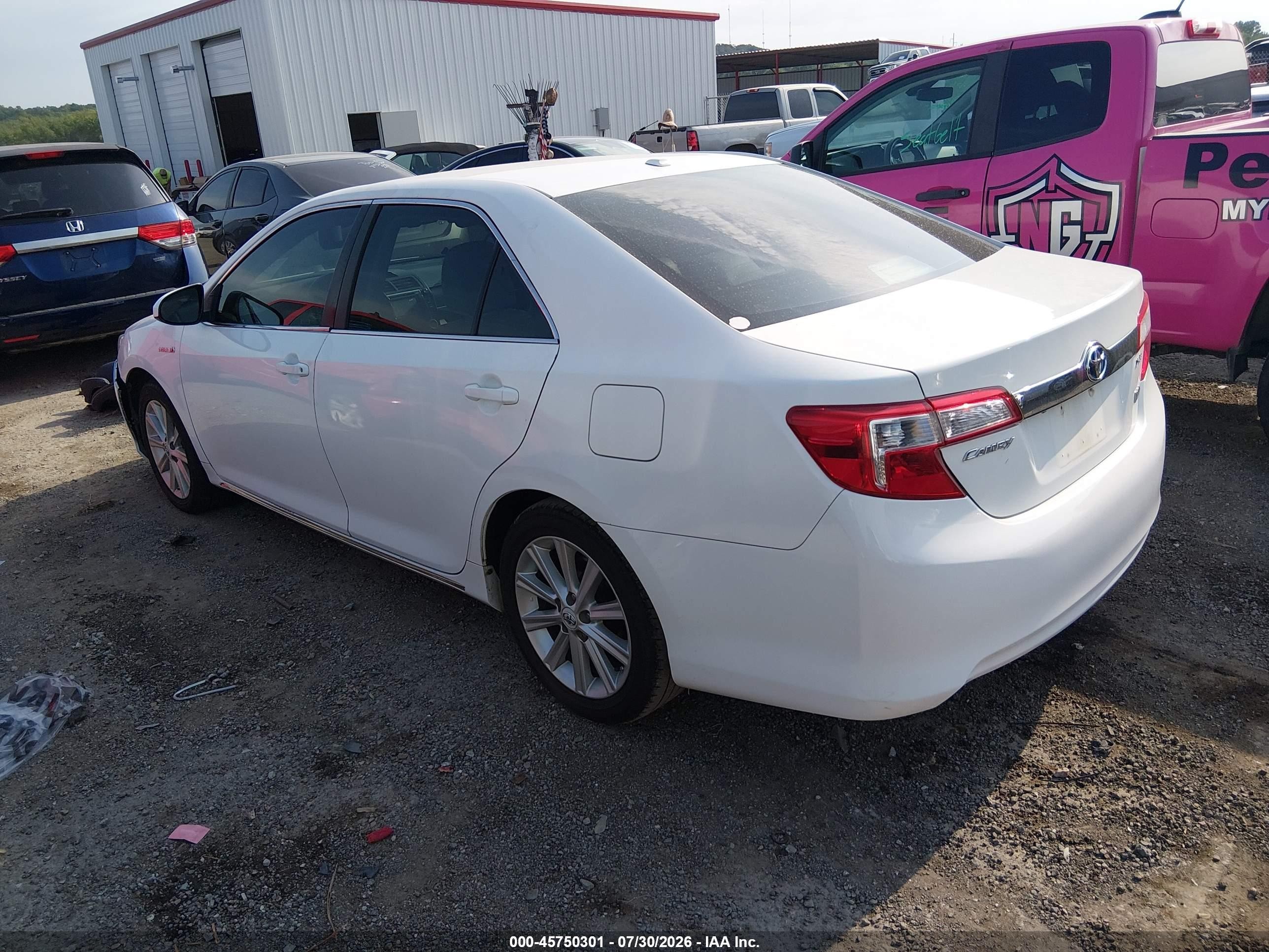 2012 Toyota Camry Hybrid Xle White vin: 4T1BD1FK4CU058231