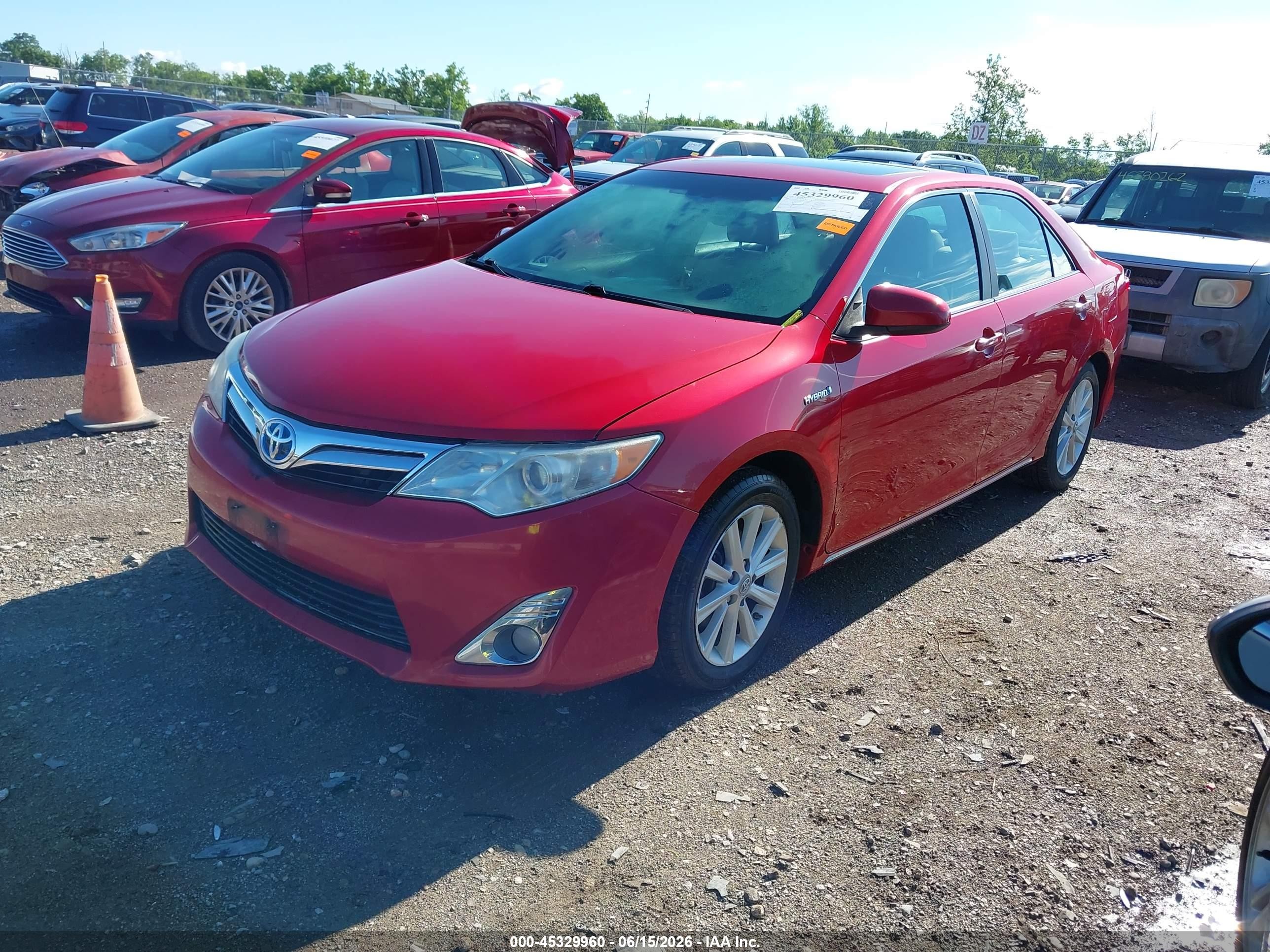 2013 Toyota Camry Hybrid Xle Красный vin: 4T1BD1FK4DU067612