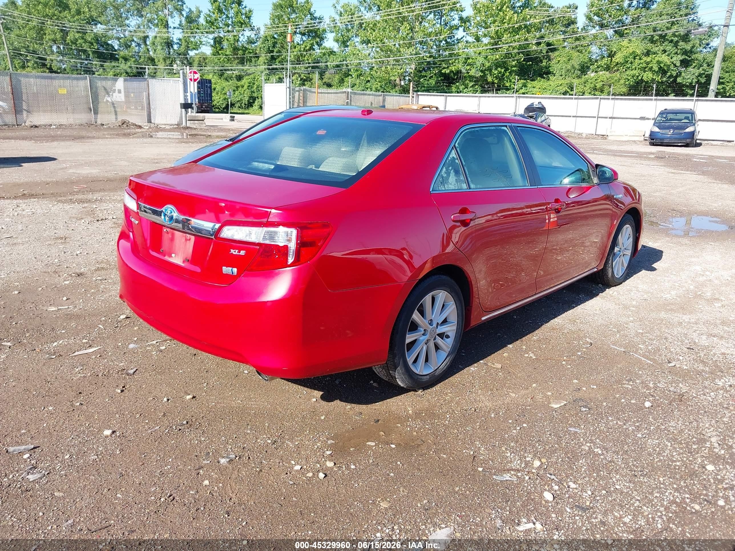 2013 Toyota Camry Hybrid Xle Красный vin: 4T1BD1FK4DU067612