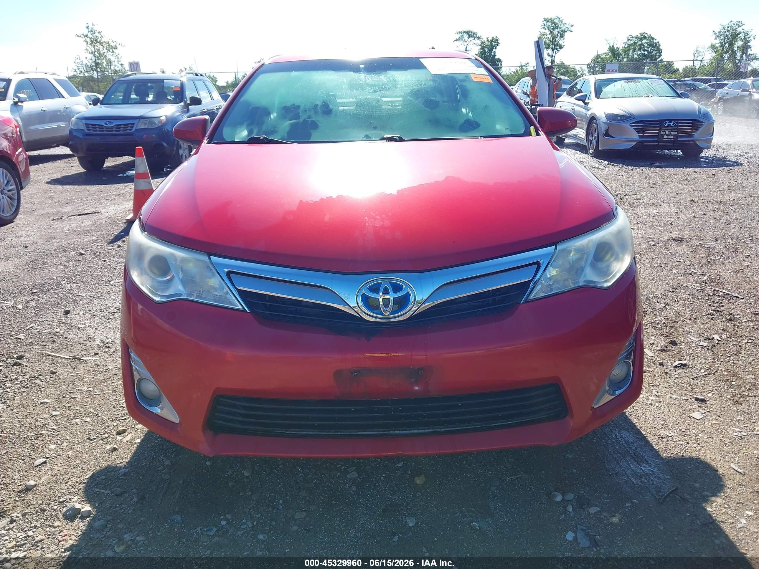 2013 Toyota Camry Hybrid Xle Красный vin: 4T1BD1FK4DU067612