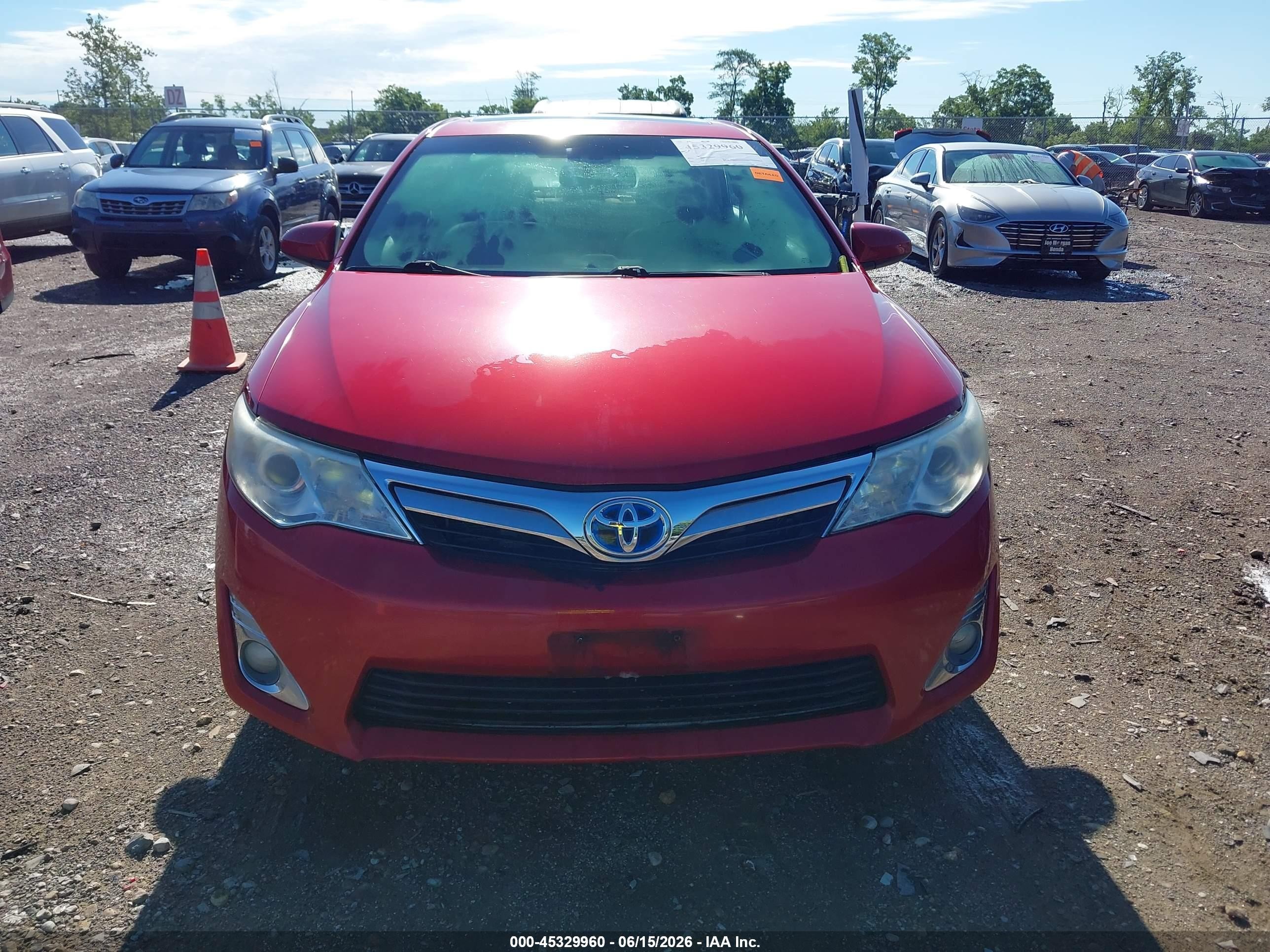 2013 Toyota Camry Hybrid Xle Красный vin: 4T1BD1FK4DU067612