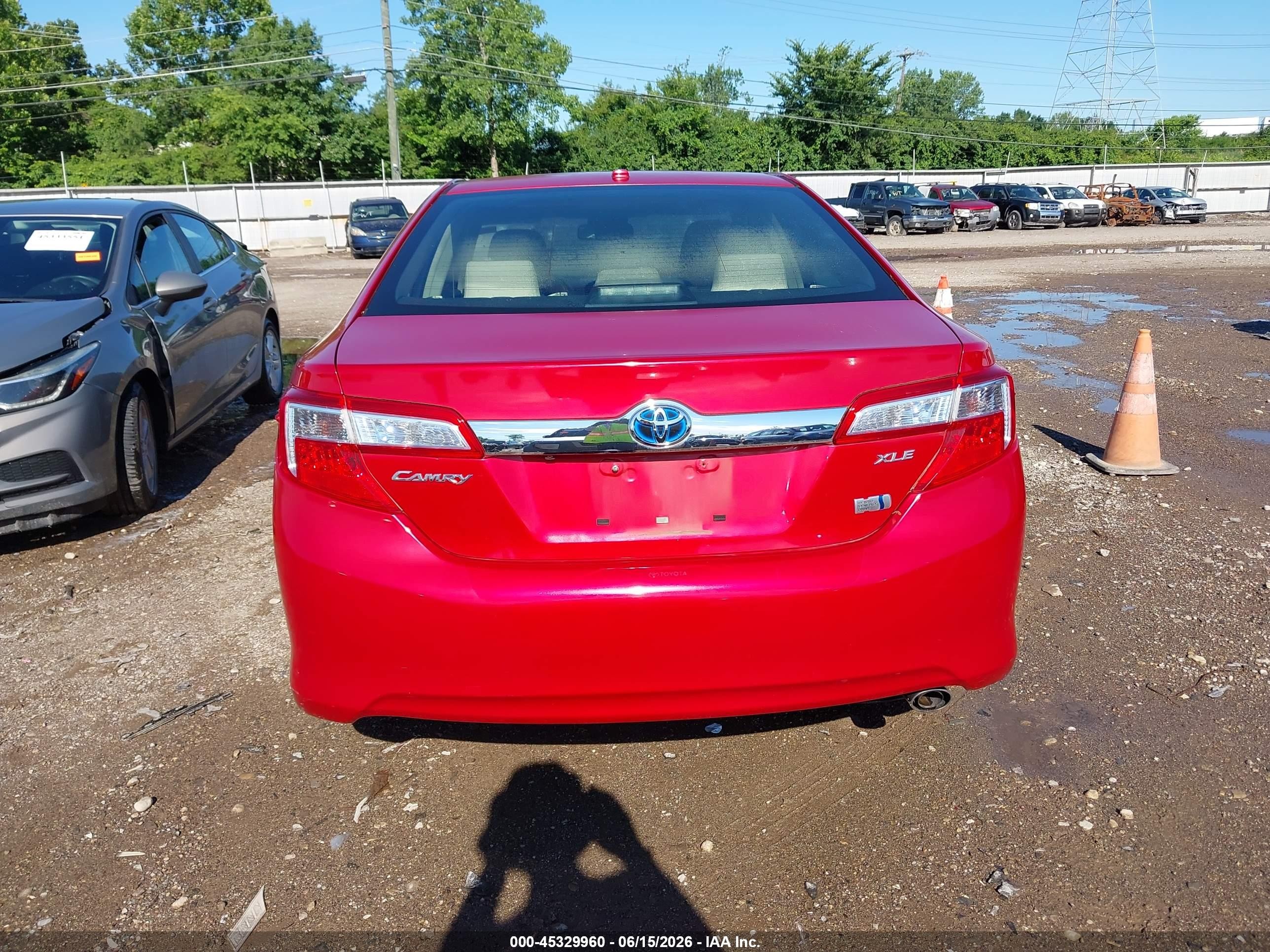 2013 Toyota Camry Hybrid Xle Красный vin: 4T1BD1FK4DU067612