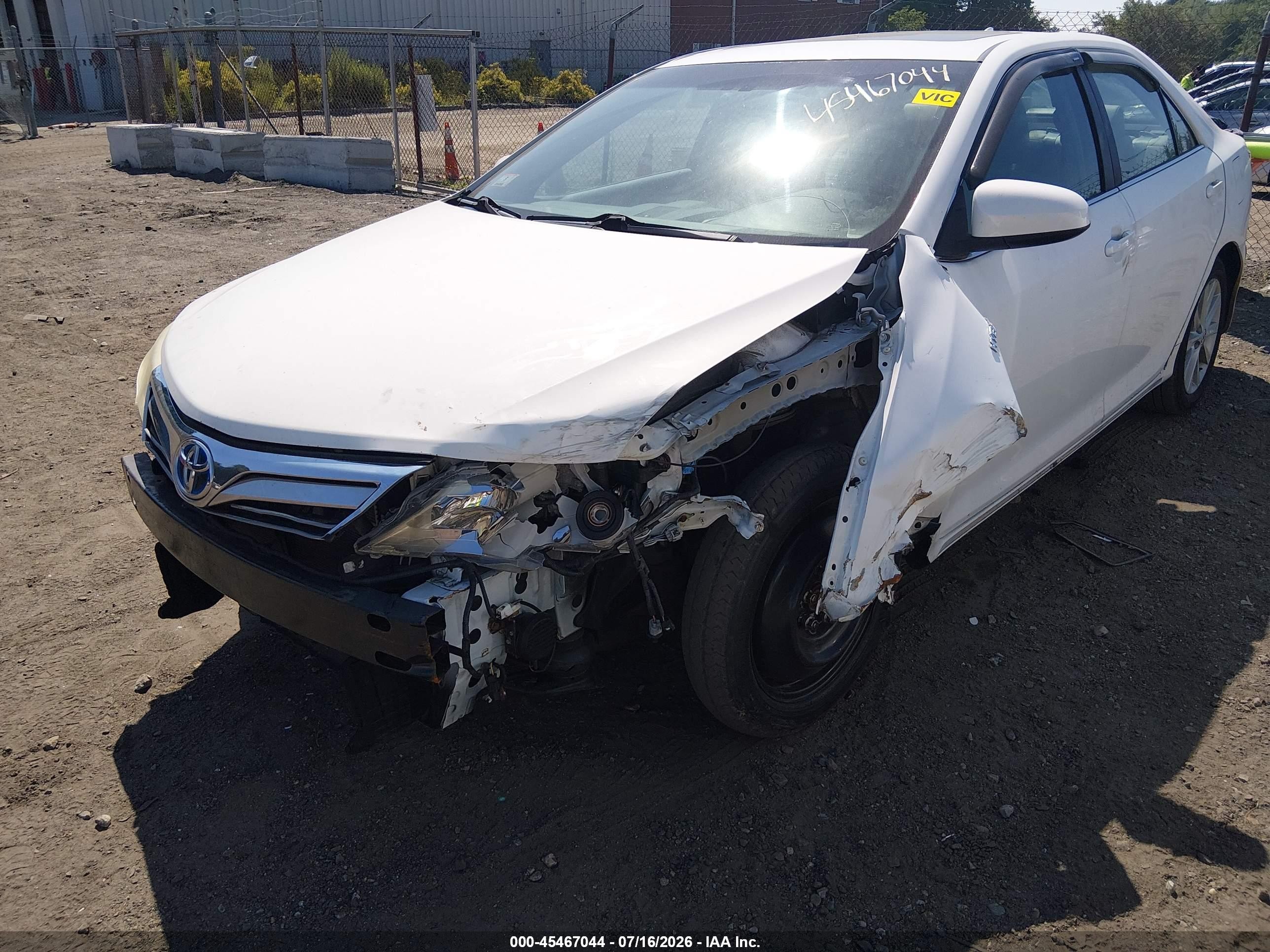 2013 Toyota Camry Hybrid Xle White vin: 4T1BD1FK4DU067688