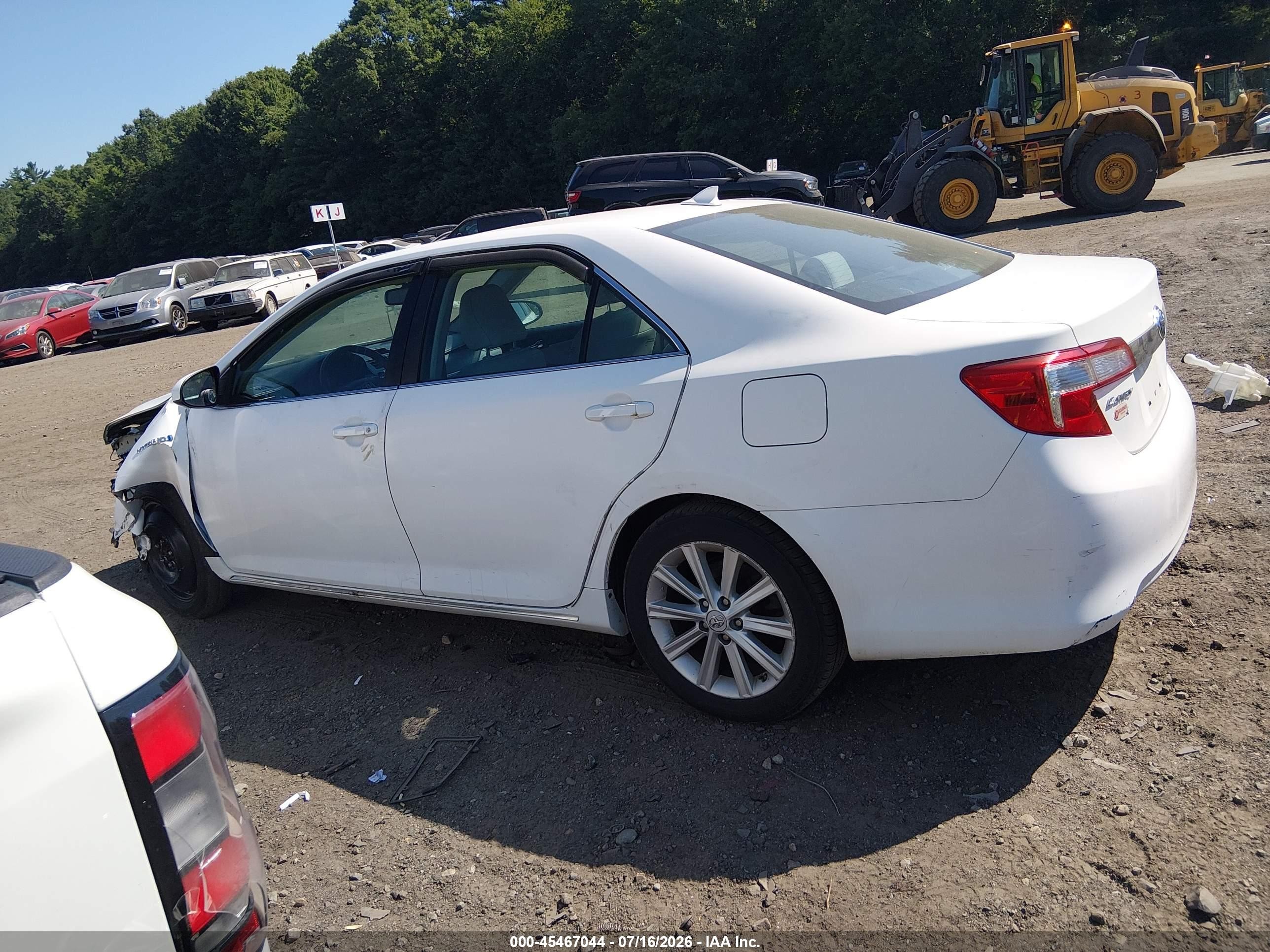 2013 Toyota Camry Hybrid Xle White vin: 4T1BD1FK4DU067688