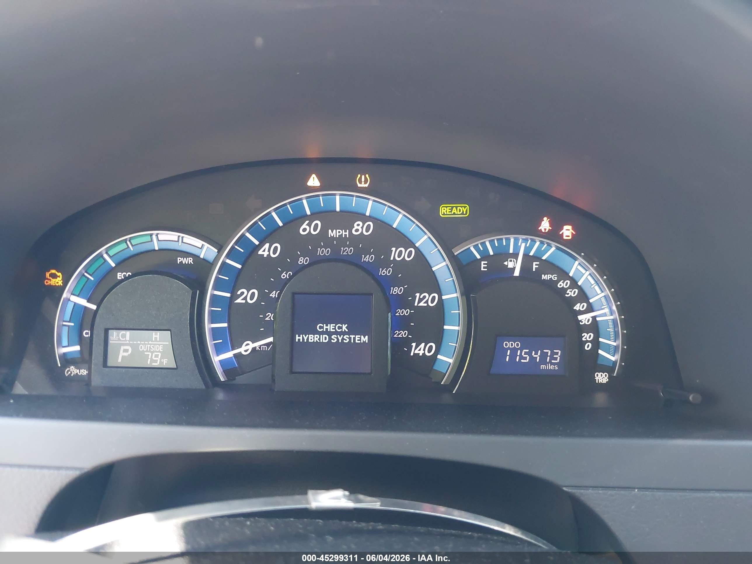 2013 Toyota Camry Hybrid Le Gray vin: 4T1BD1FK4DU088783