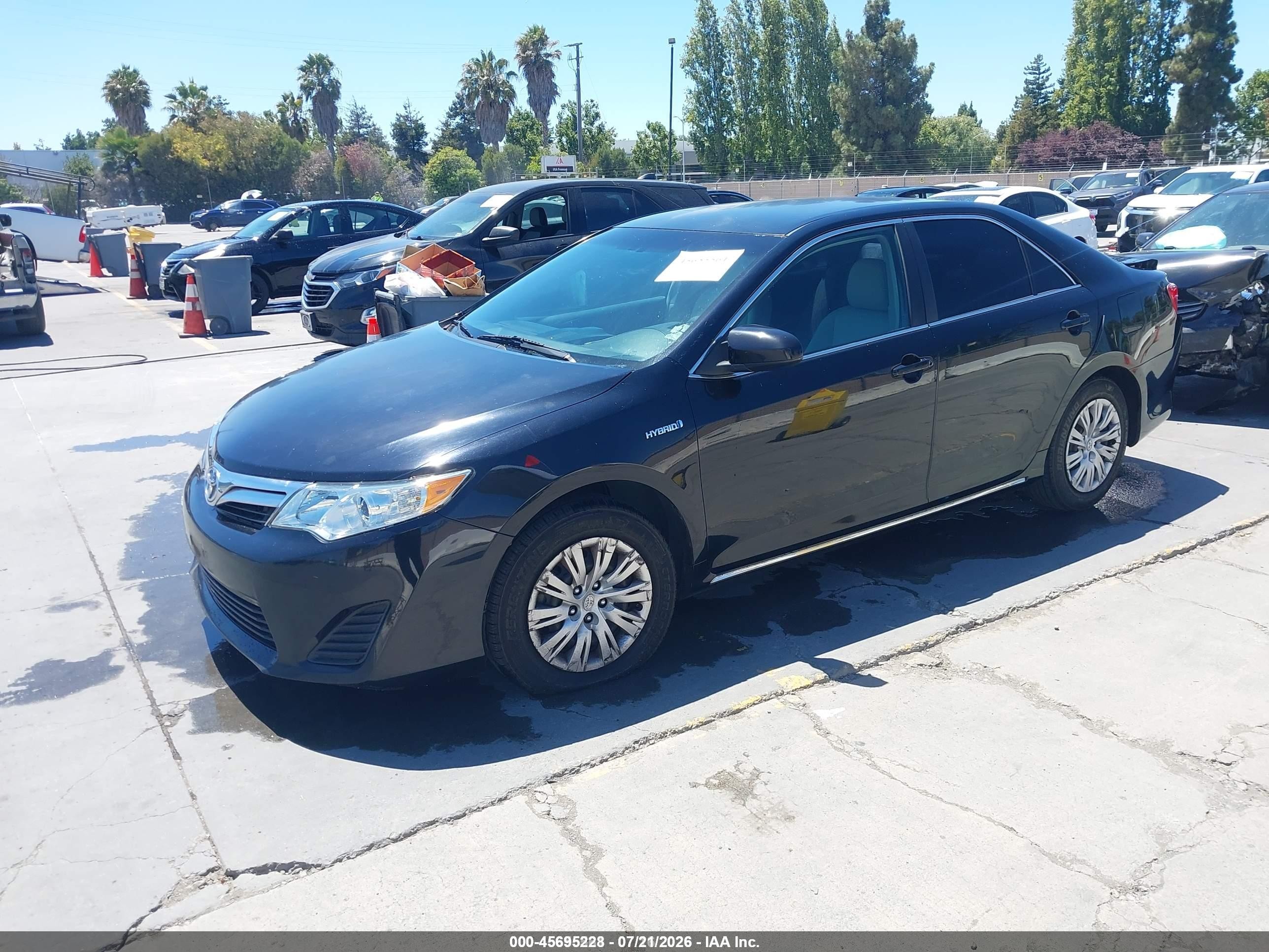 2014 Toyota Camry Hybrid Le Black vin: 4T1BD1FK4EU098375
