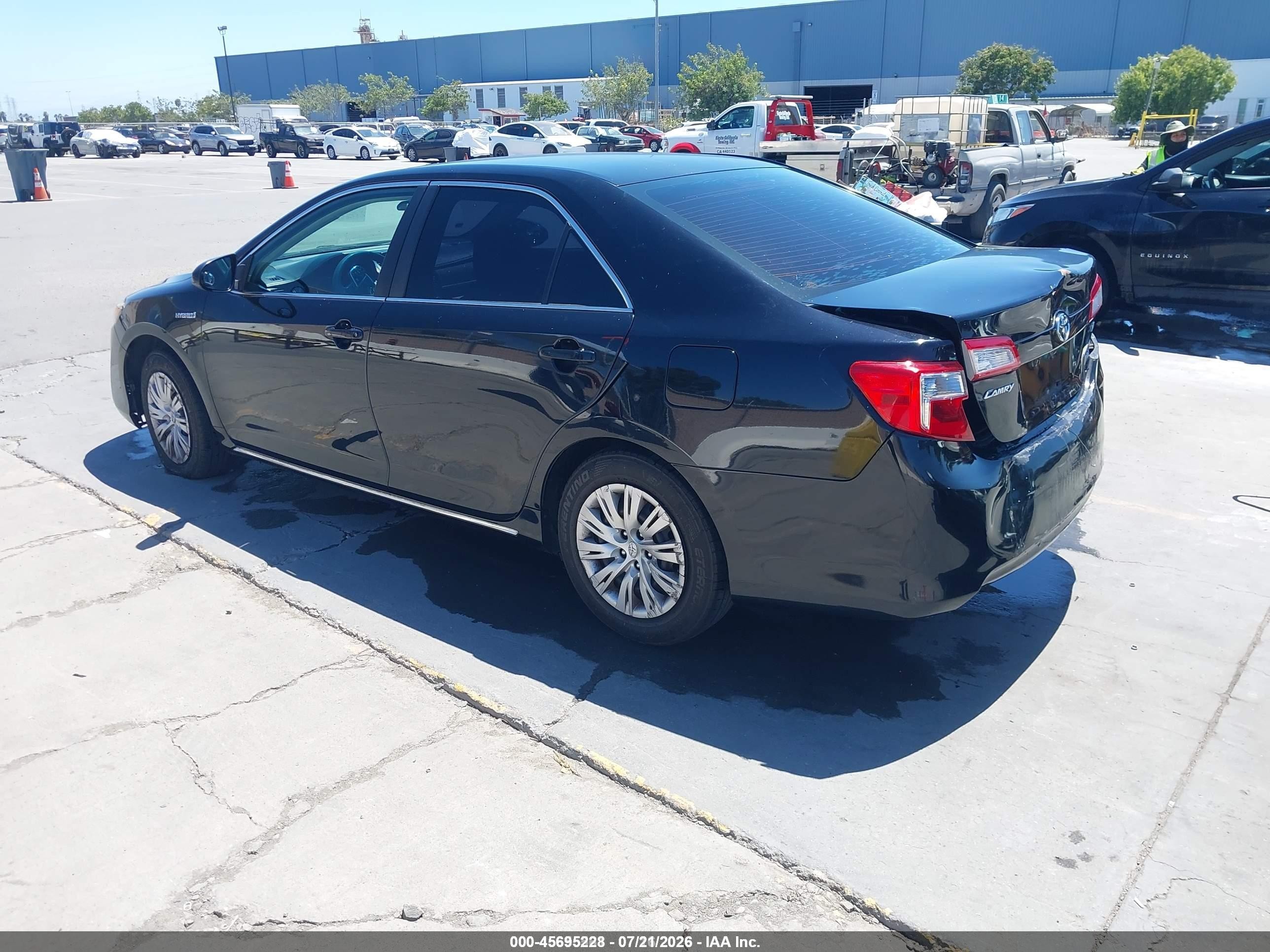 2014 Toyota Camry Hybrid Le Black vin: 4T1BD1FK4EU098375