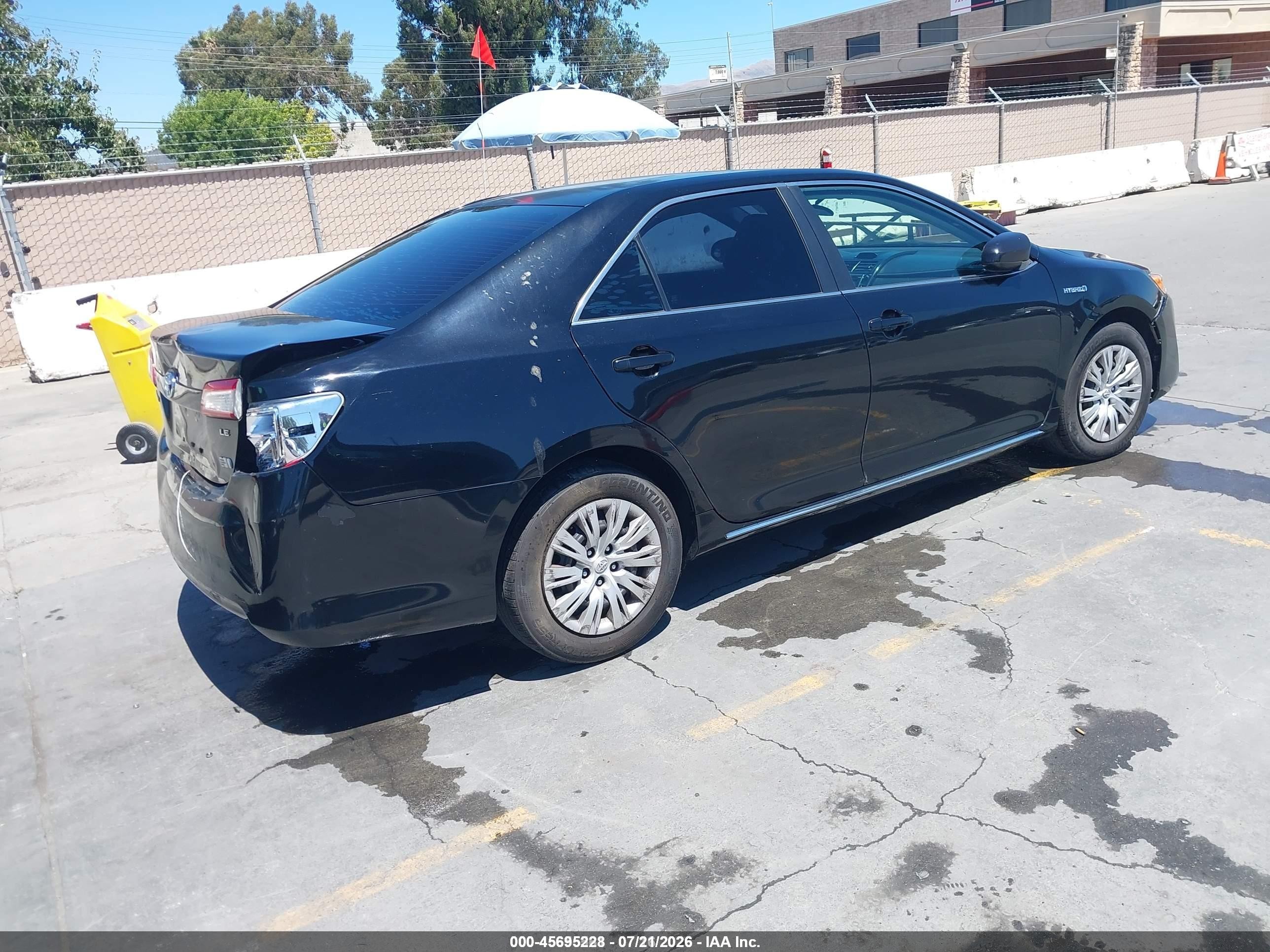 2014 Toyota Camry Hybrid Le Black vin: 4T1BD1FK4EU098375