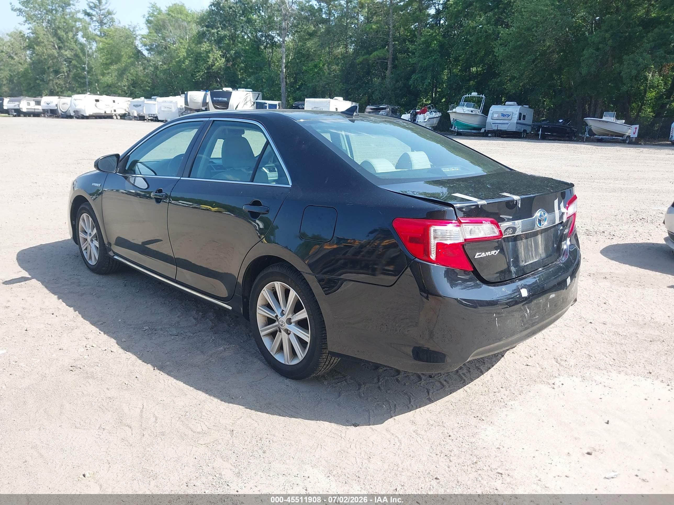 2014 Toyota Camry Hybrid Xle Black vin: 4T1BD1FK4EU112422