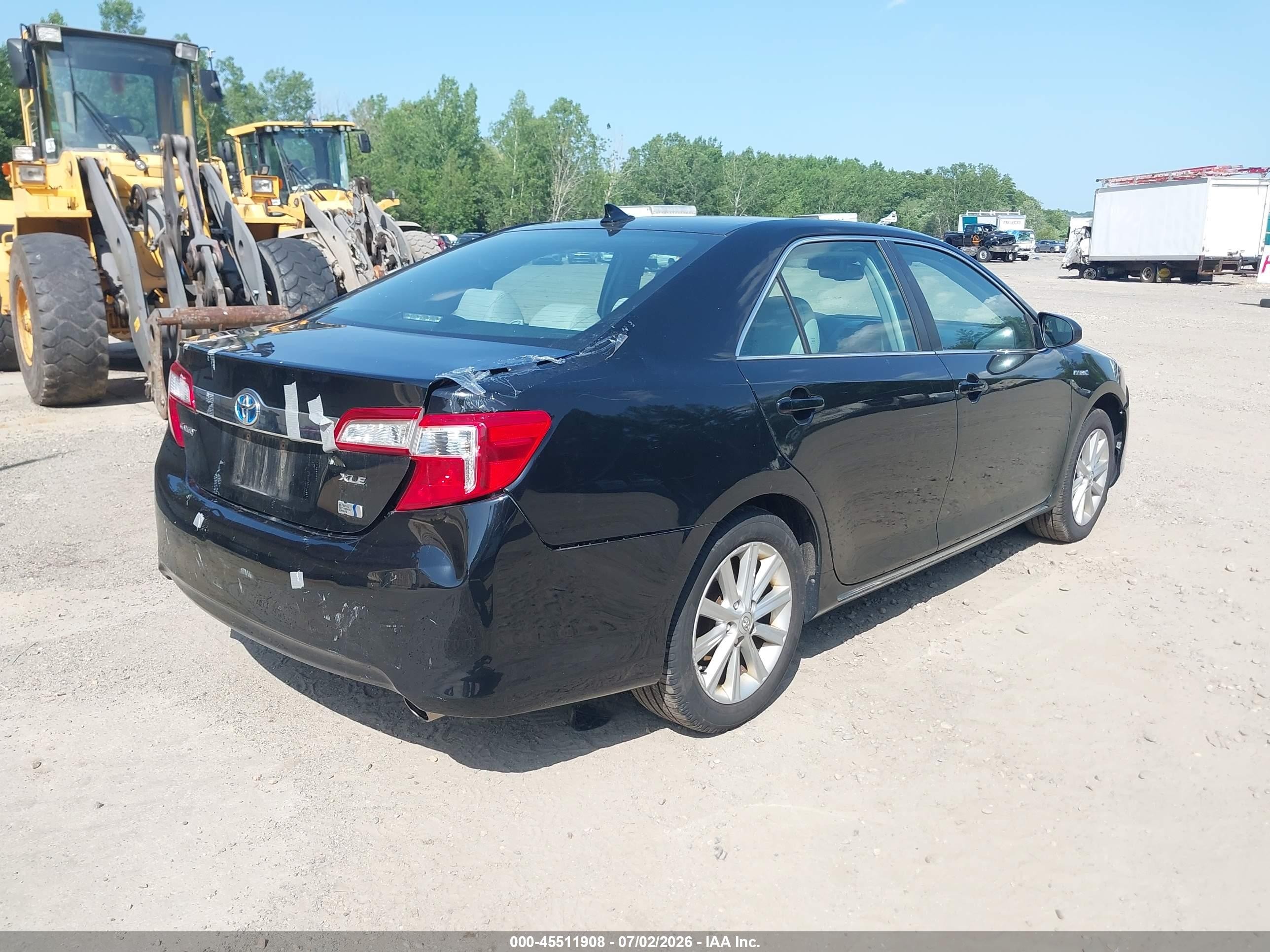 2014 Toyota Camry Hybrid Xle Black vin: 4T1BD1FK4EU112422