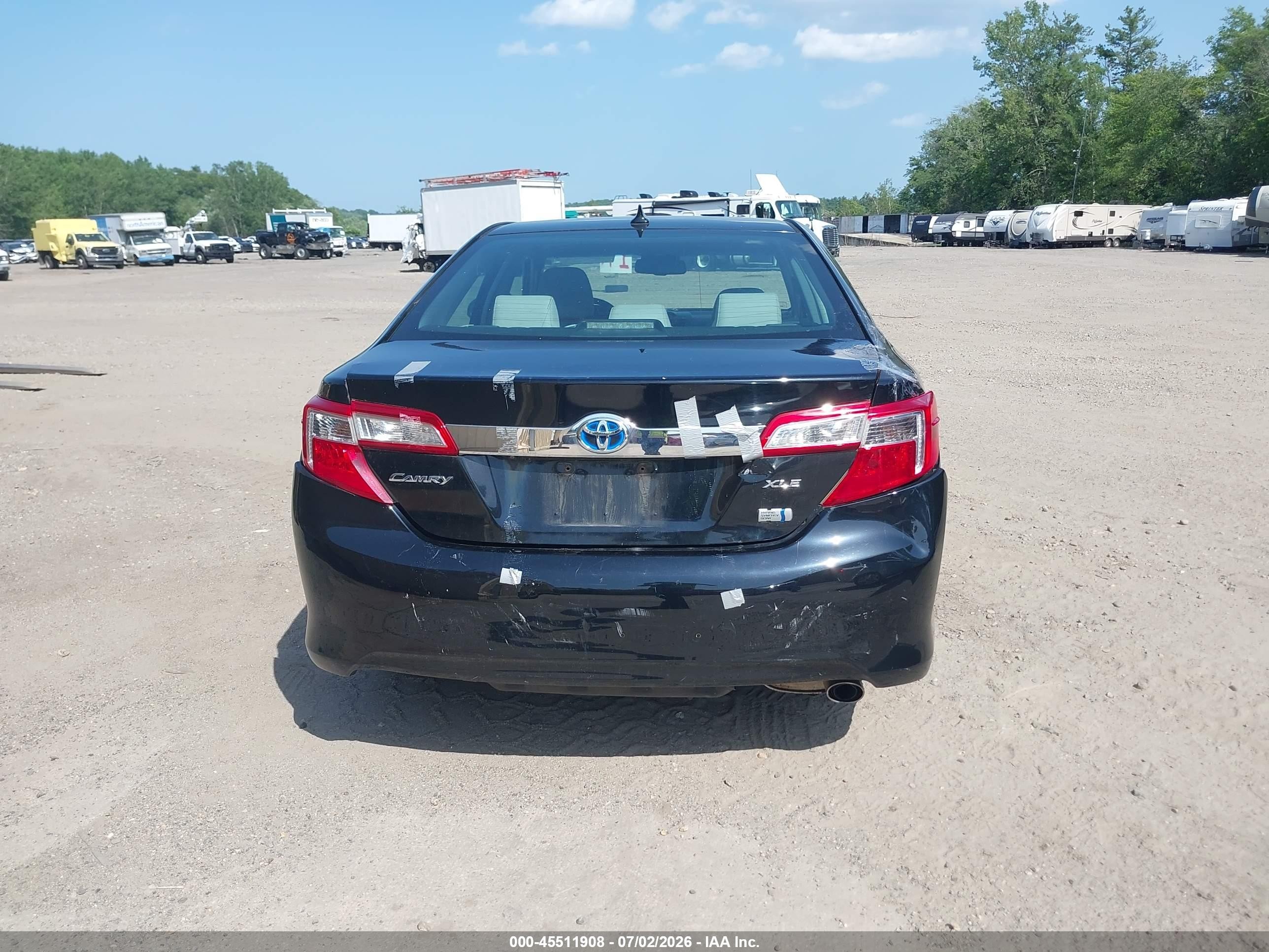 2014 Toyota Camry Hybrid Xle Black vin: 4T1BD1FK4EU112422