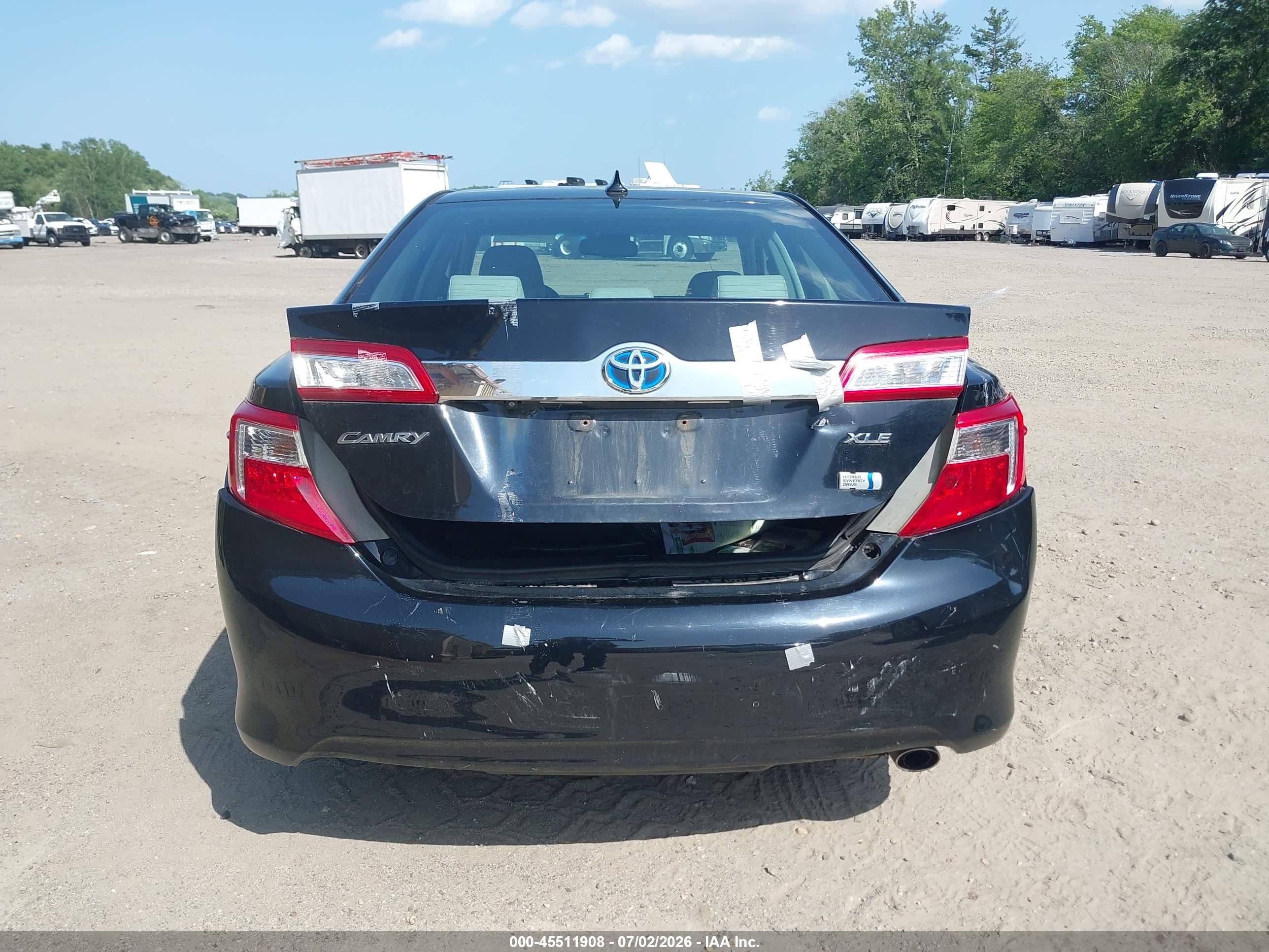 2014 Toyota Camry Hybrid Xle Black vin: 4T1BD1FK4EU112422