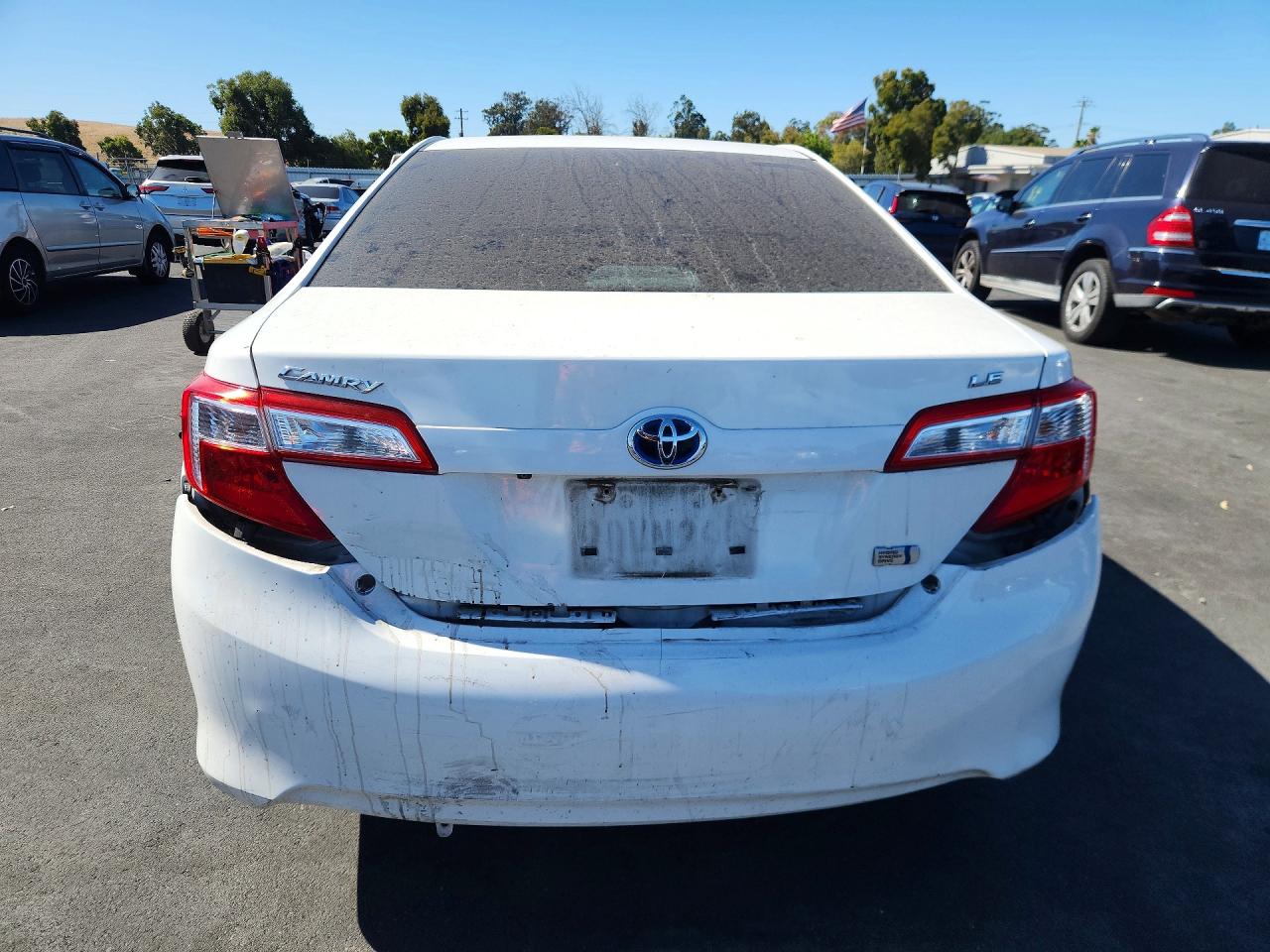 2014 Toyota Camry Hybrid Le White vin: 4T1BD1FK4EU122190