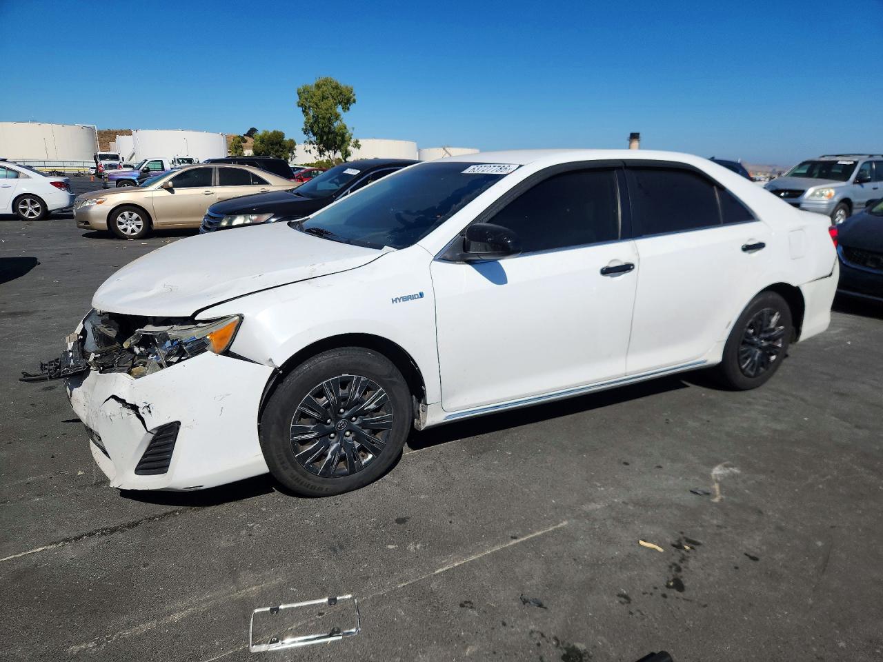 2014 Toyota Camry Hybrid Le White vin: 4T1BD1FK4EU122190