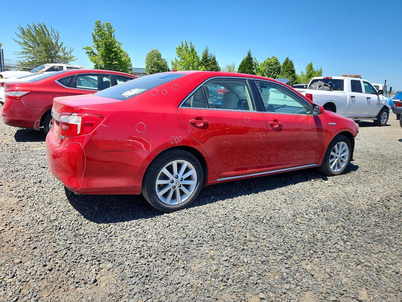 2014 Toyota Camry Hybrid Xle Red vin: 4T1BD1FK4EU129821