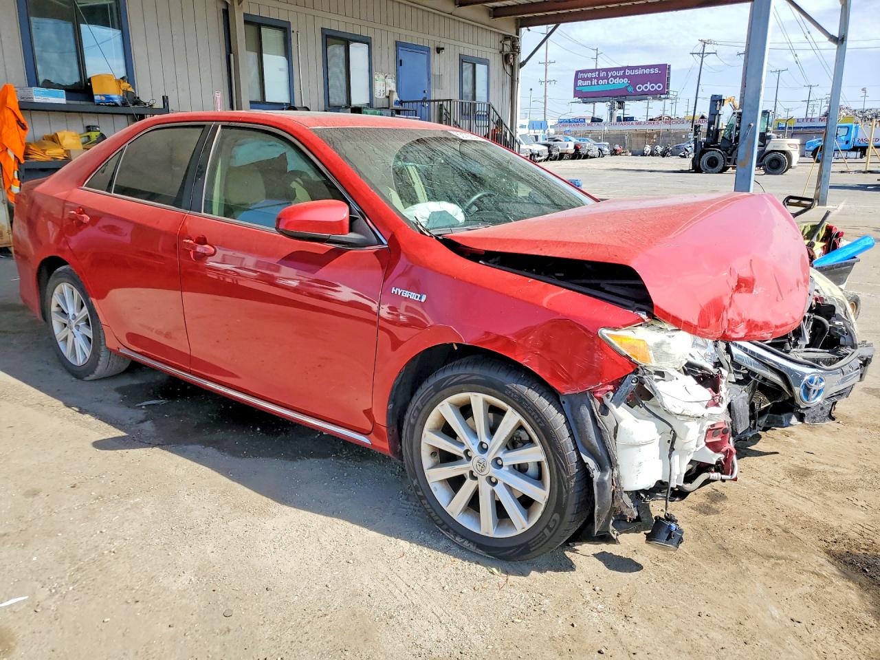 2014 Toyota Camry Hybrid Xle Red vin: 4T1BD1FK4EU131651
