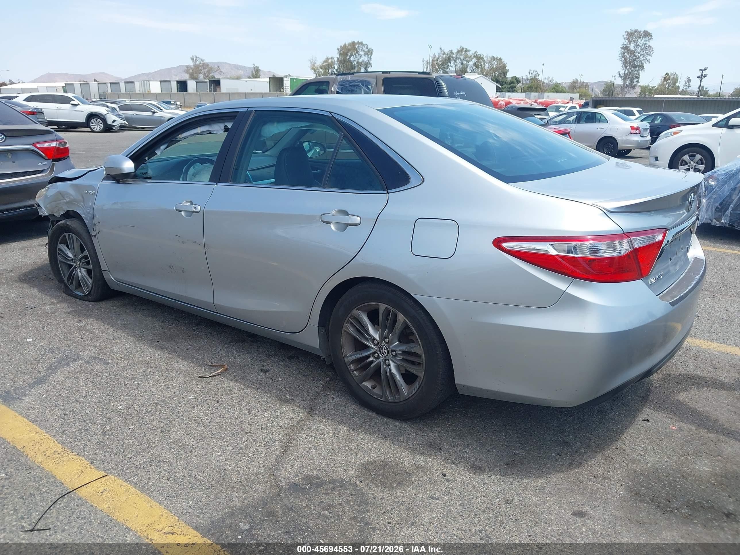 2015 Toyota Camry Hybrid Se Silver vin: 4T1BD1FK4FU147544
