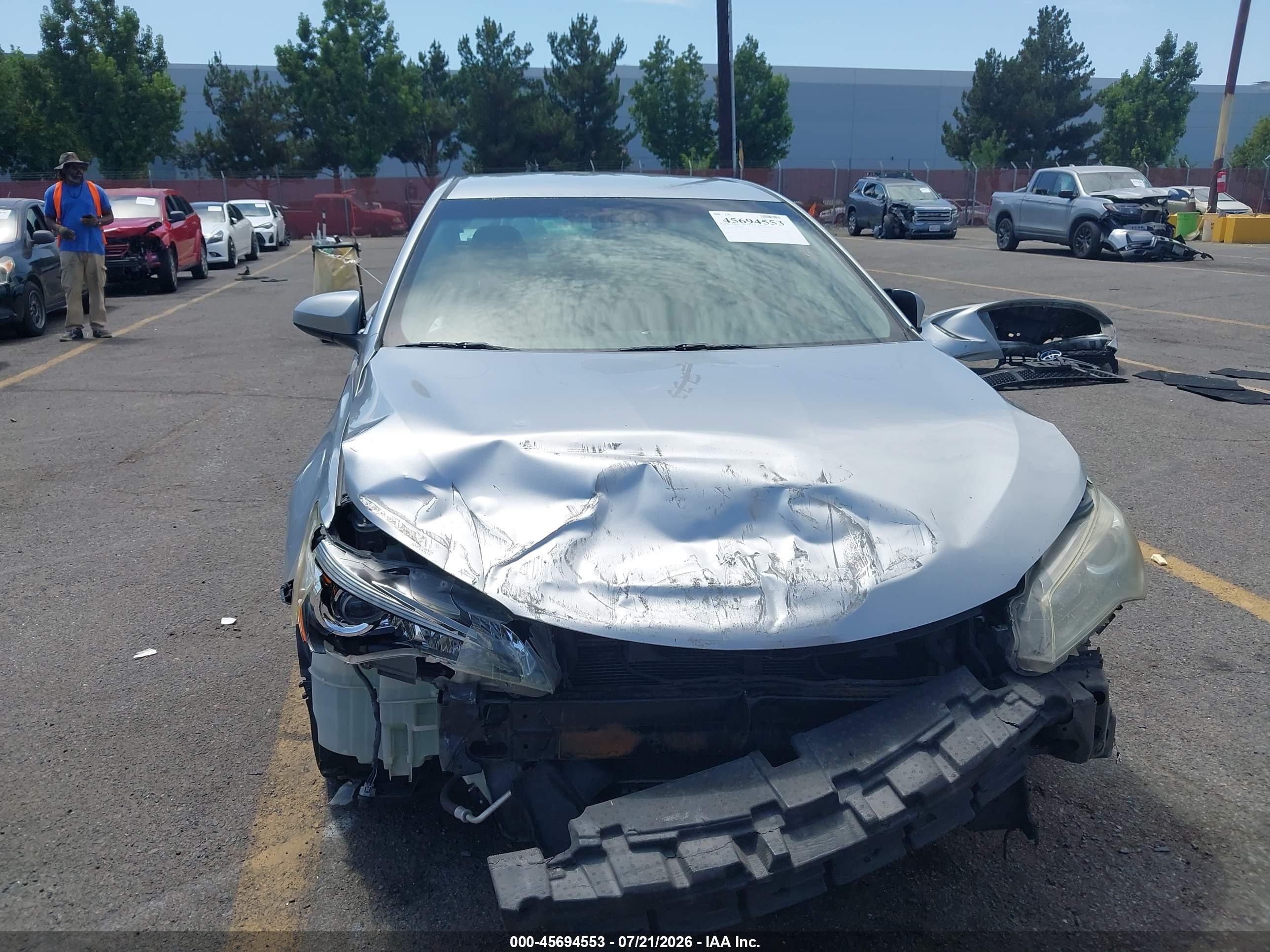 2015 Toyota Camry Hybrid Se Silver vin: 4T1BD1FK4FU147544