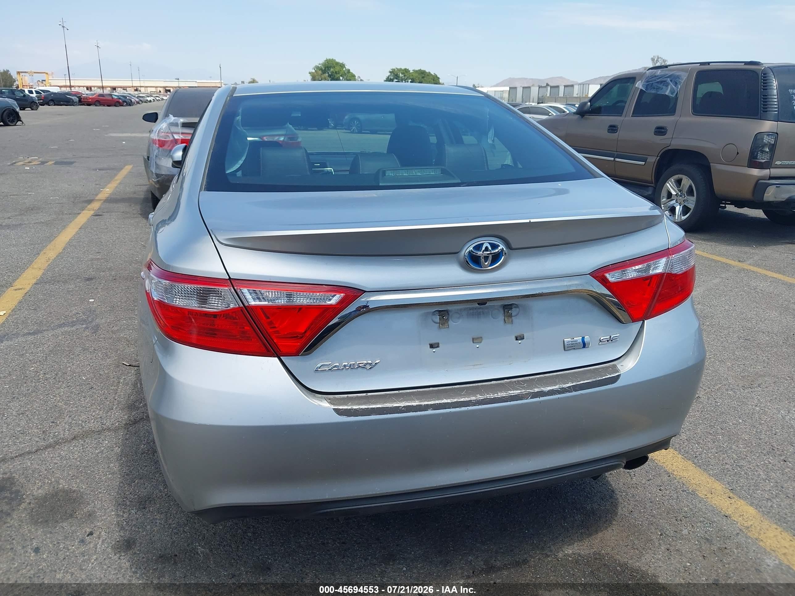 2015 Toyota Camry Hybrid Se Silver vin: 4T1BD1FK4FU147544