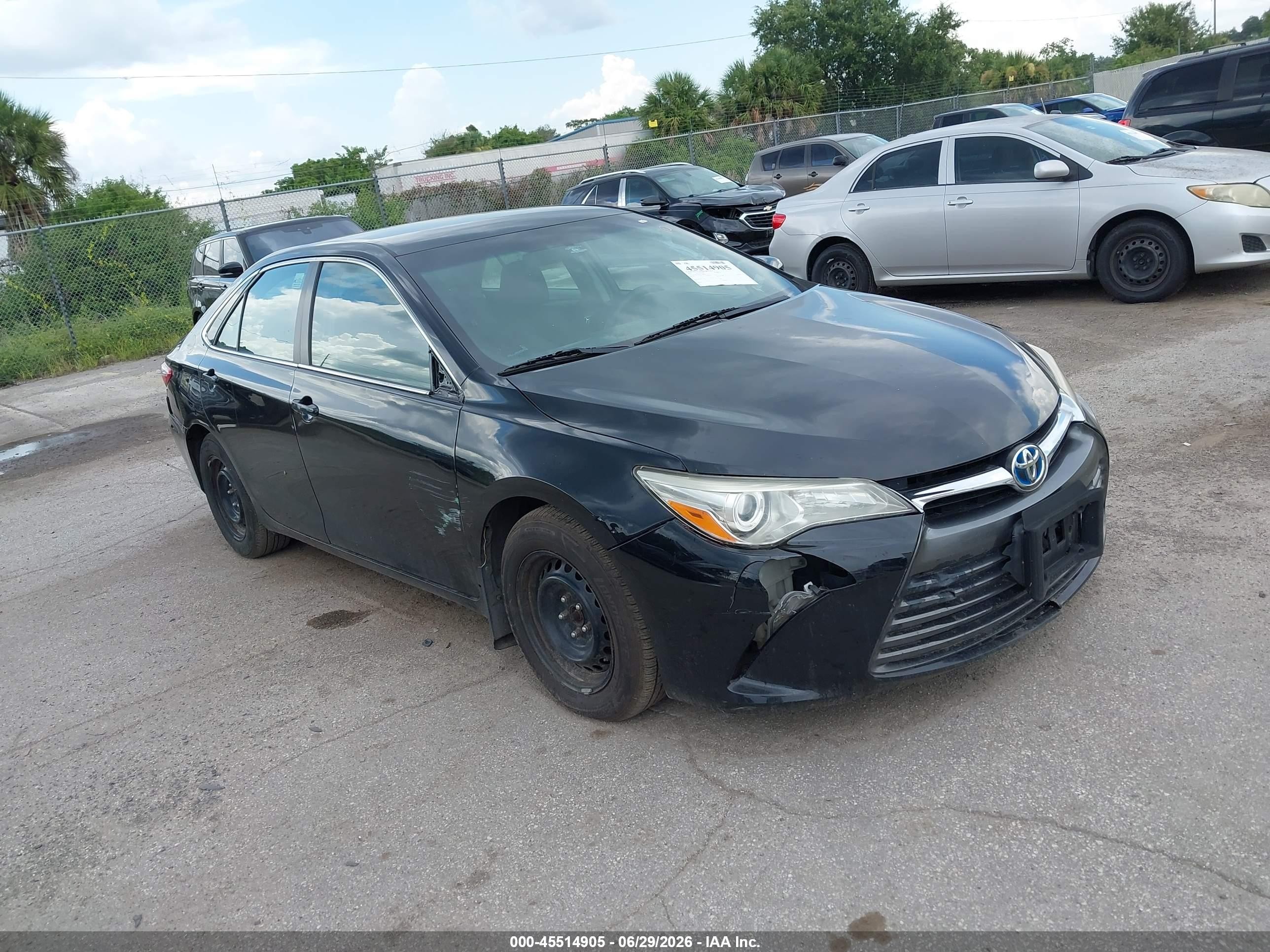 2015 Toyota Camry Hybrid Le Black vin: 4T1BD1FK4FU158818