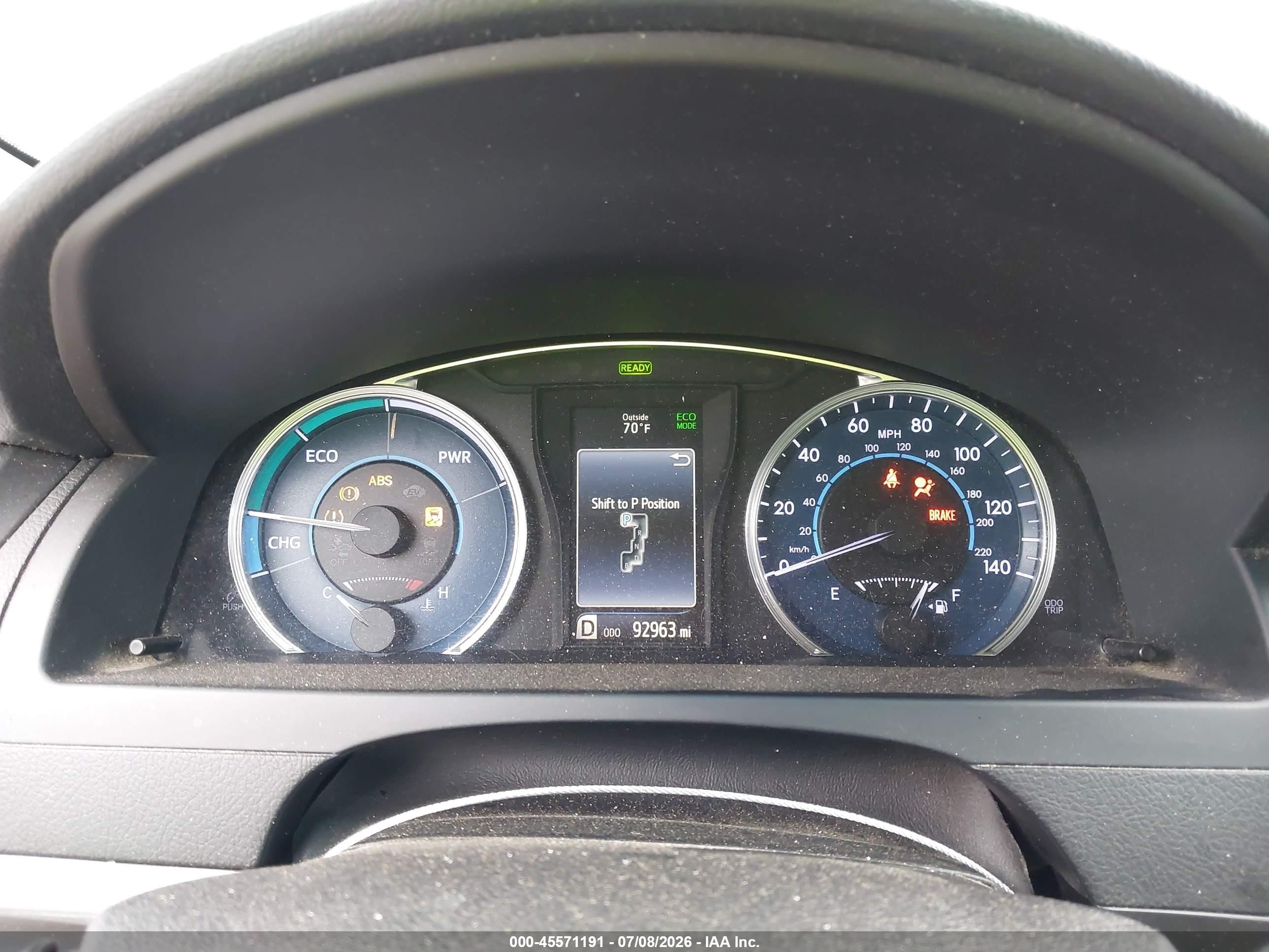 2015 Toyota Camry Hybrid Xle Серый vin: 4T1BD1FK4FU161041