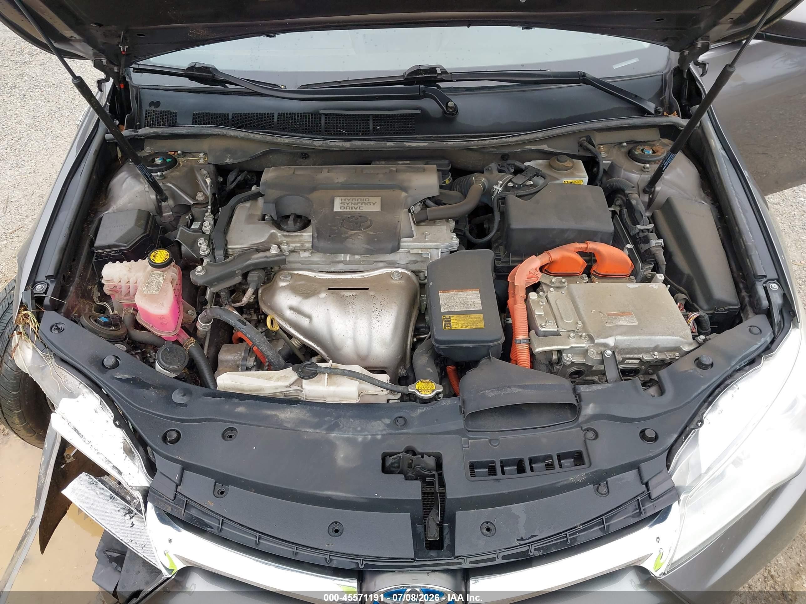 2015 Toyota Camry Hybrid Xle Серый vin: 4T1BD1FK4FU161041