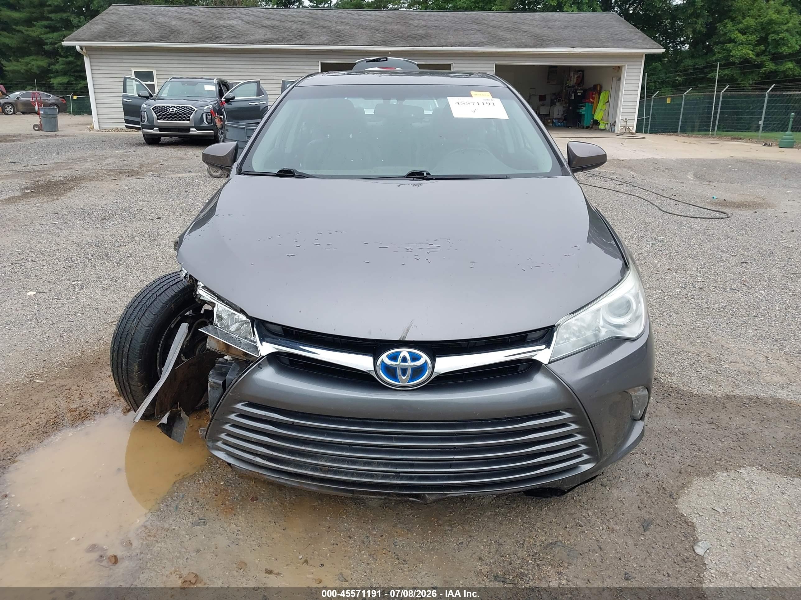 2015 Toyota Camry Hybrid Xle Серый vin: 4T1BD1FK4FU161041