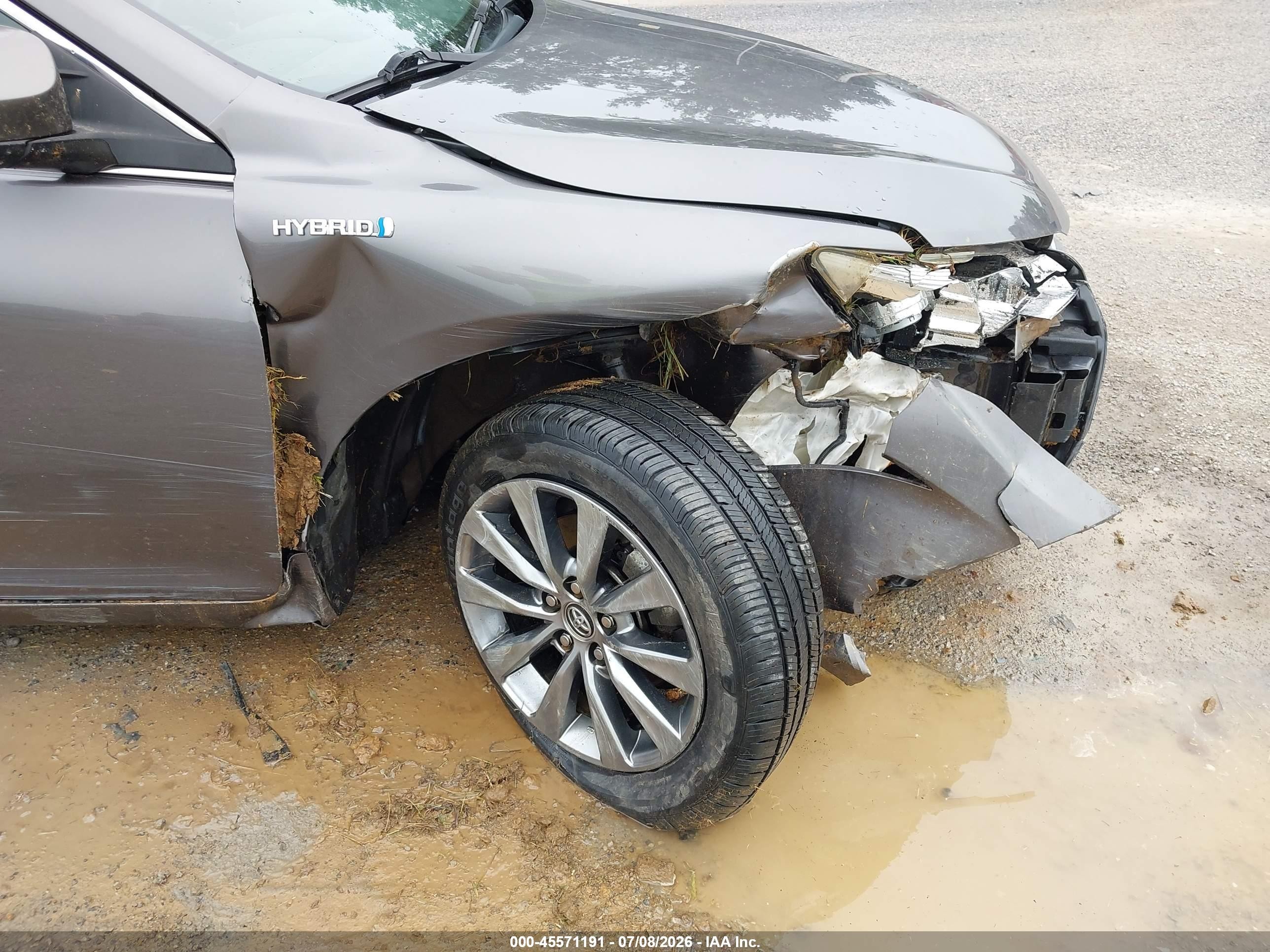 2015 Toyota Camry Hybrid Xle Серый vin: 4T1BD1FK4FU161041