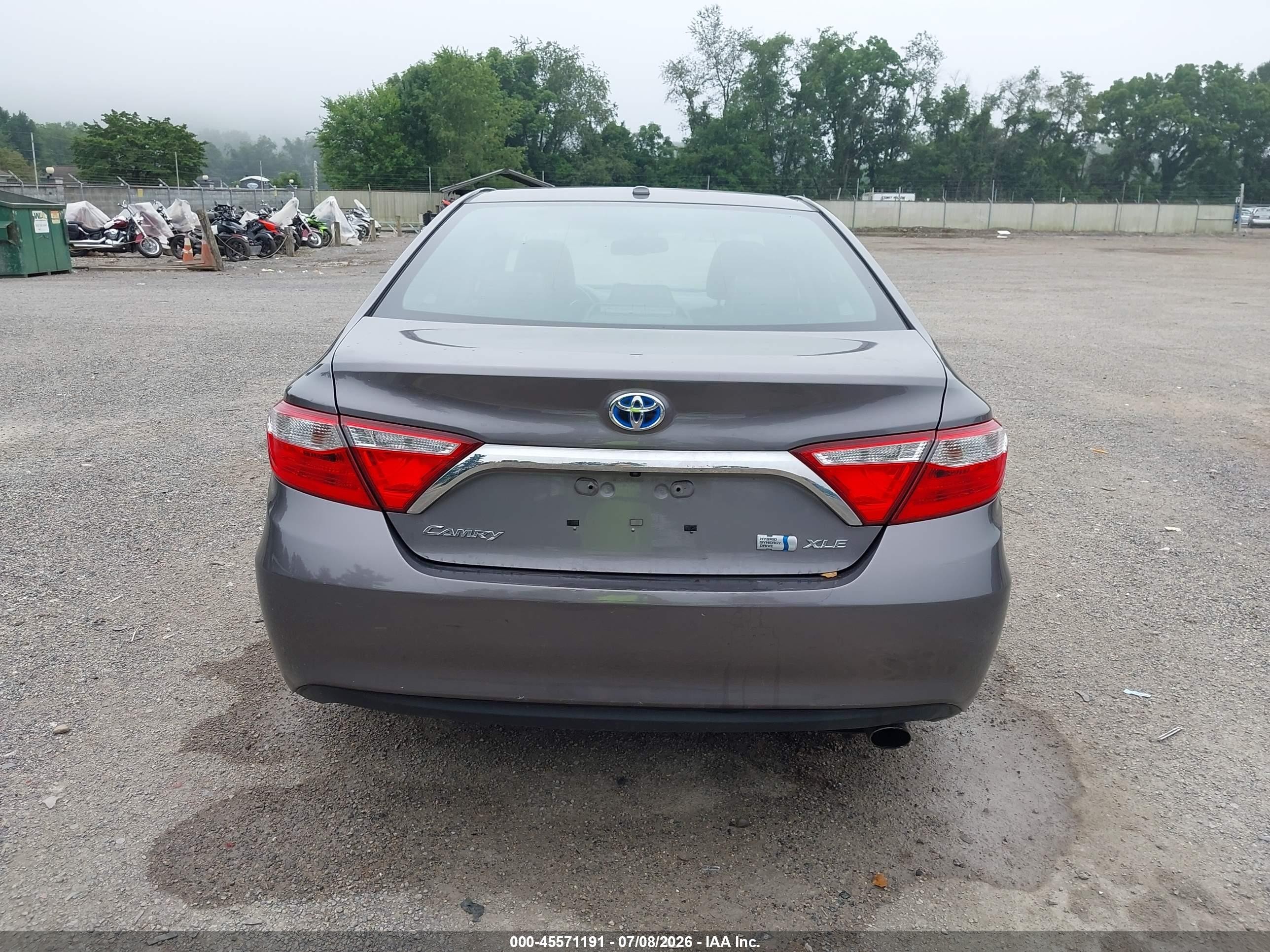 2015 Toyota Camry Hybrid Xle Серый vin: 4T1BD1FK4FU161041