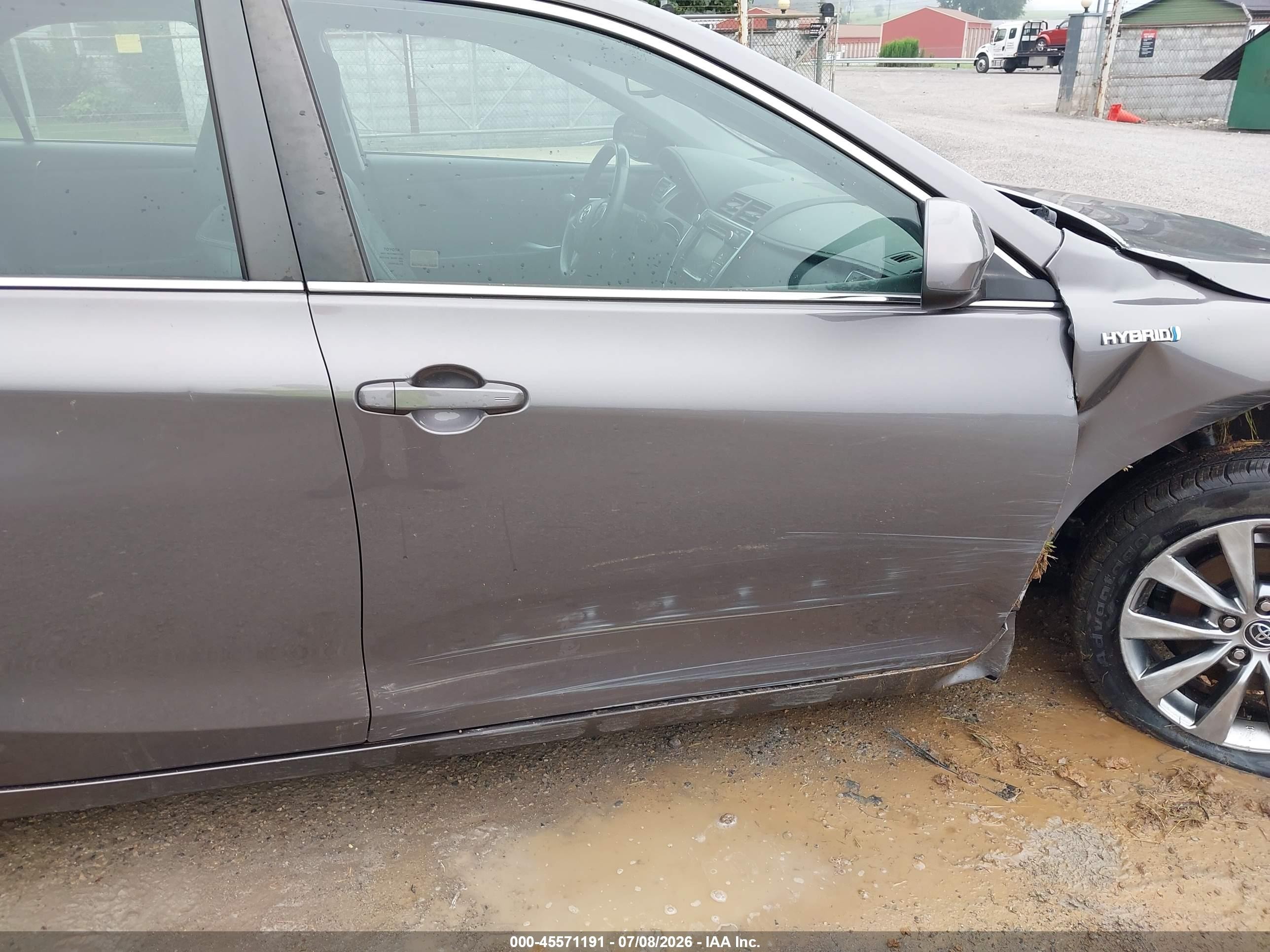 2015 Toyota Camry Hybrid Xle Серый vin: 4T1BD1FK4FU161041