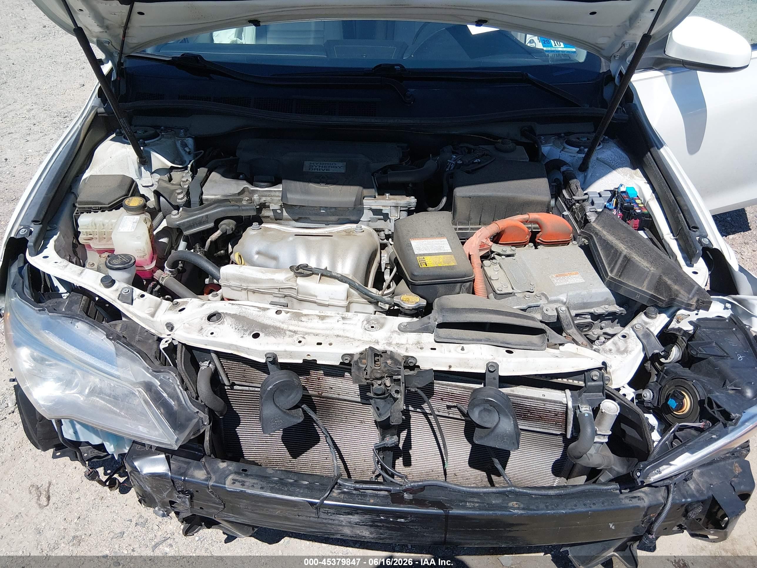 2015 Toyota Camry Hybrid Xle Белый vin: 4T1BD1FK4FU162402